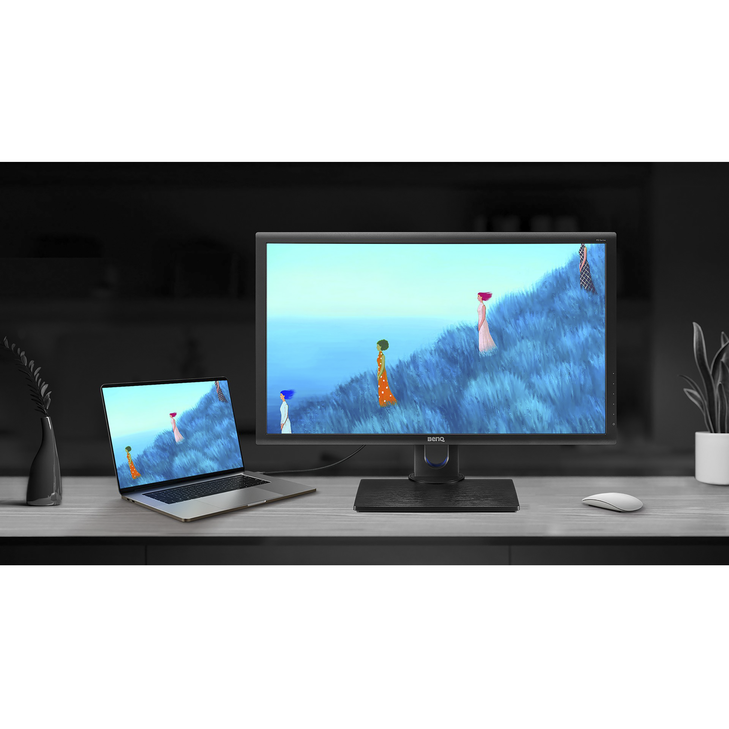 BenQ DesignVue 68.58 cm (27 inch) QHD IPS Panel LED Anti-Glare Height Adjustable Monitor with Attentive Color Modes_10