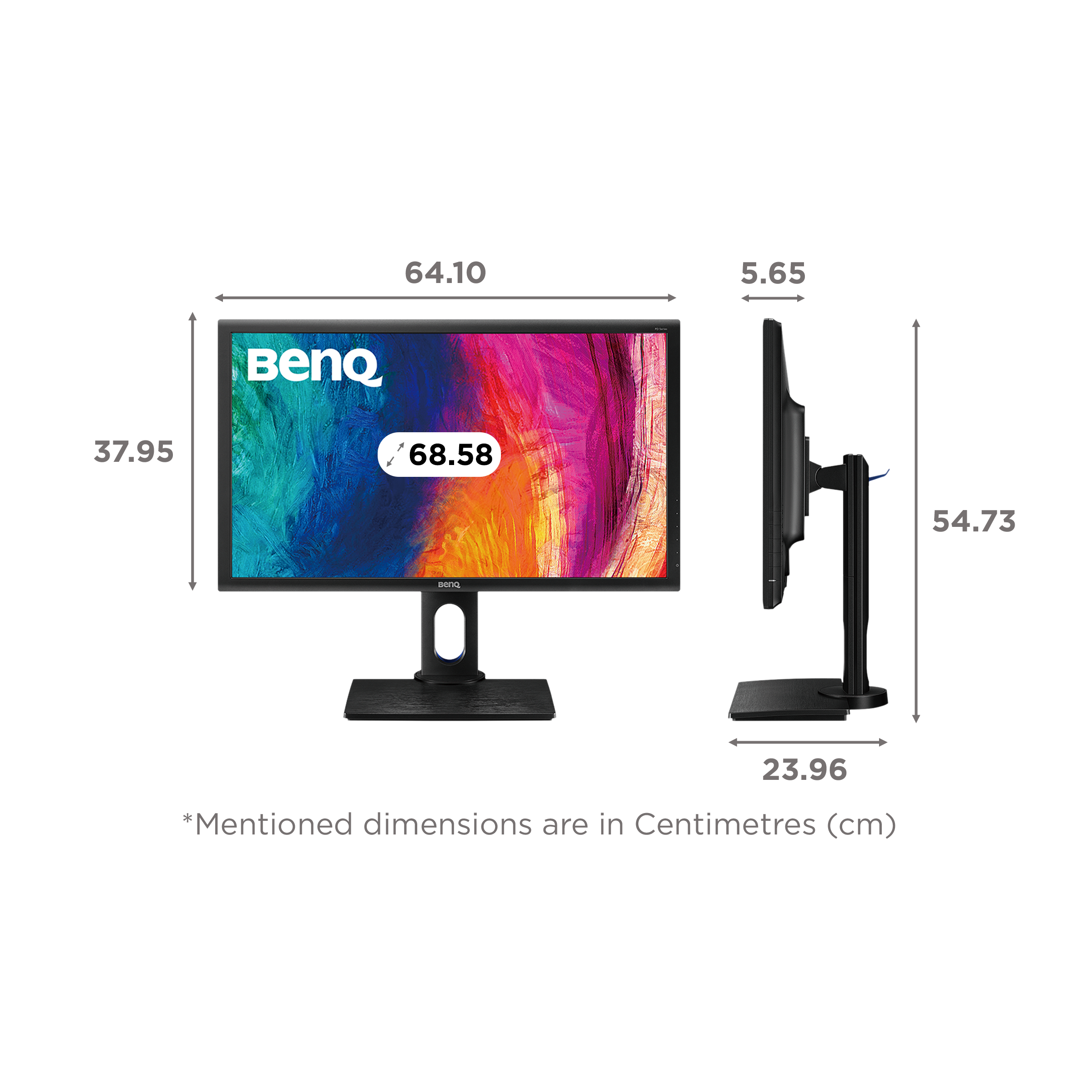 BenQ DesignVue 68.58 cm (27 inch) QHD IPS Panel LED Anti-Glare Height Adjustable Monitor with Attentive Color Modes_2
