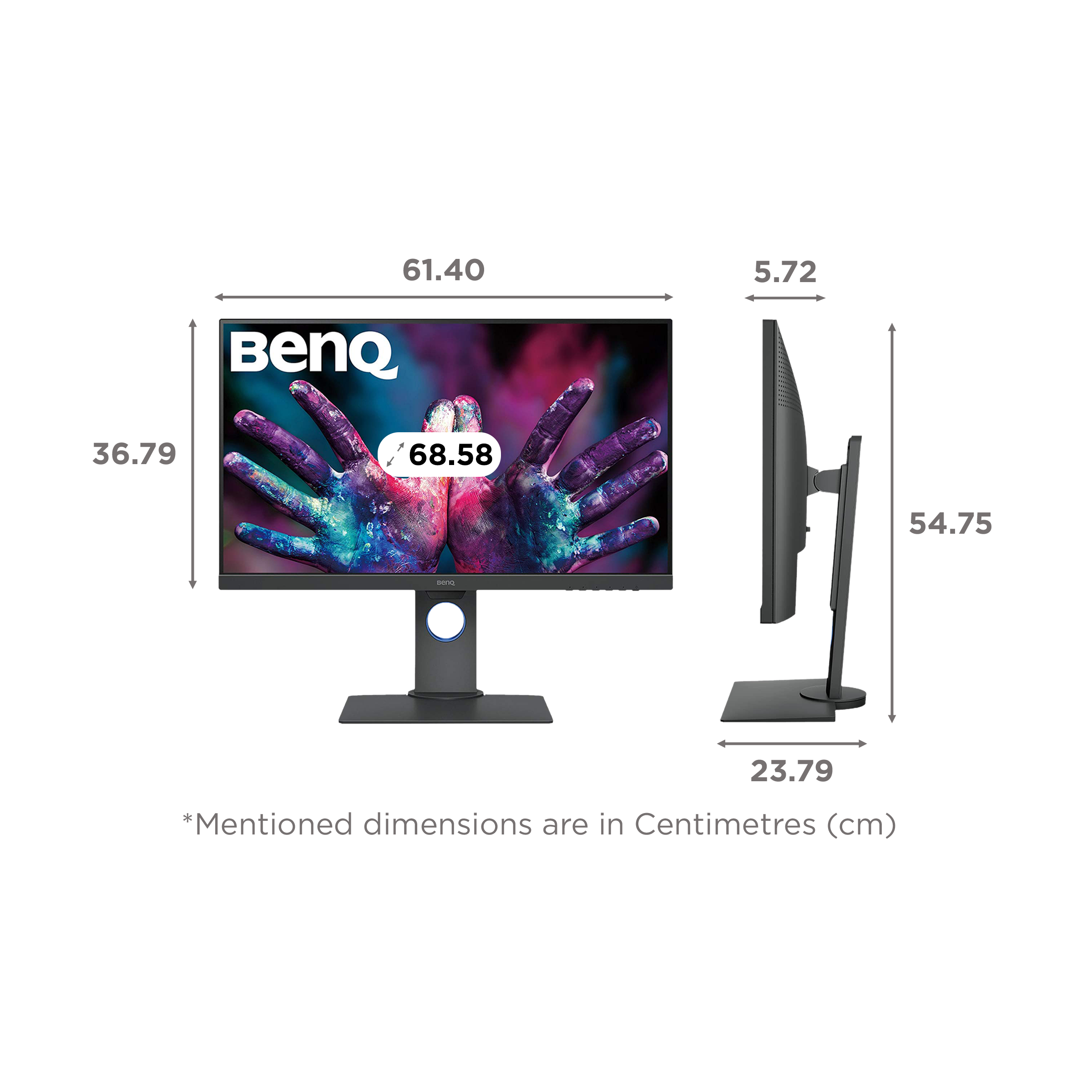 BenQ DesignVue 68.58 cm (27 inch) Ultra HD 4K IPS Panel LCD Flat Height Adjustable Monitor with HDR Technology_2