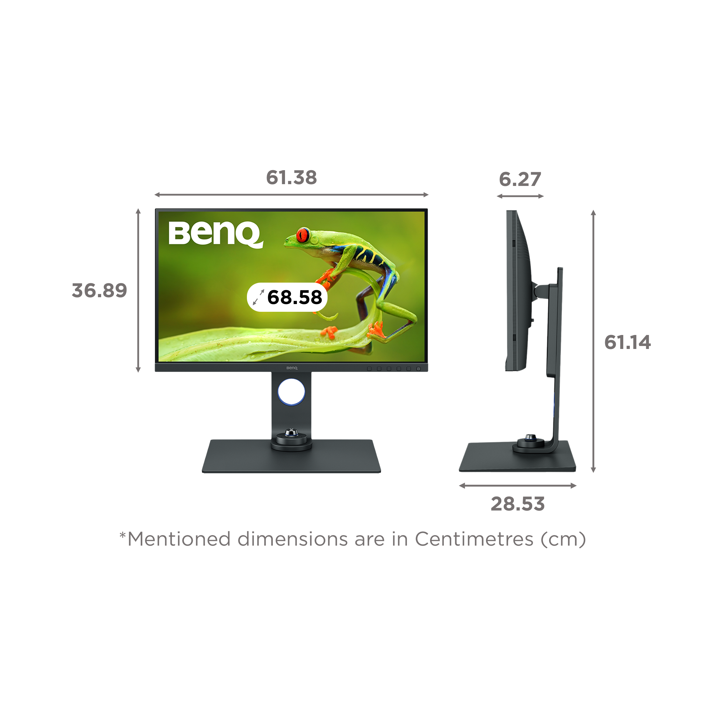 BenQ PhotoVue 68.58 cm (27 inch) 2K QHD IPS Panel LCD Height Adjustable Monitor with Uniformity Technology_2