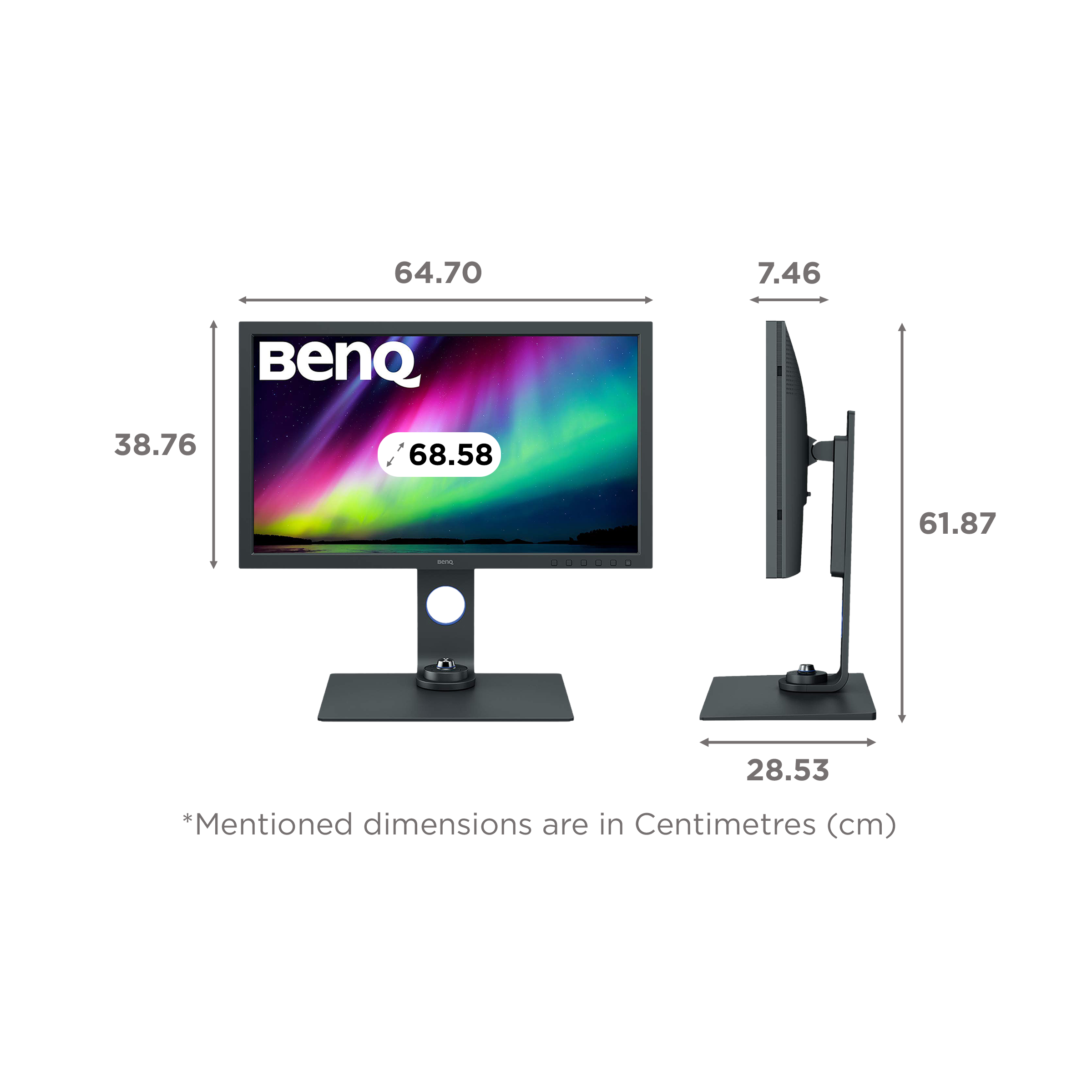 BenQ PhotoVue 68.58 cm (27 inch) 4K Ultra HD IPS Panel LCD Height Adjustable Monitor with Uniformity Technology_2