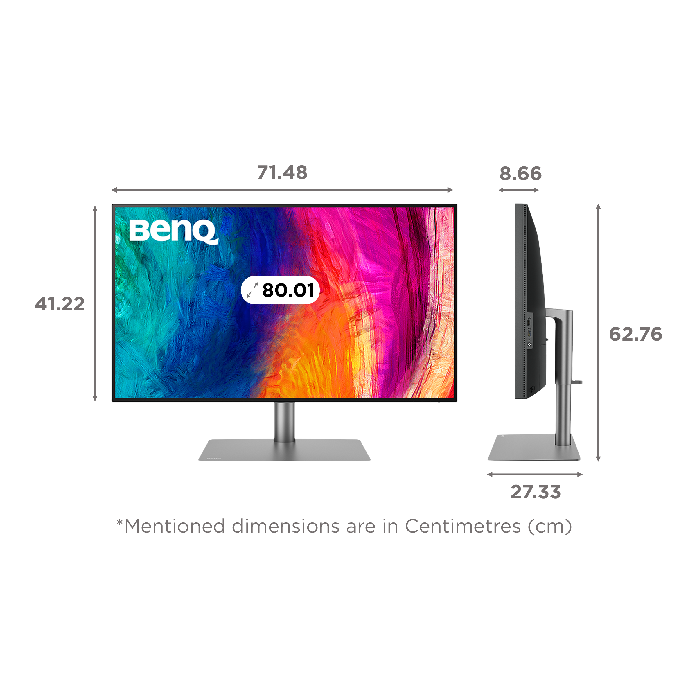 BenQ DesignVue 81.28 cm (32 inch) 4K Ultra HD IPS Panel LCD Height Adjustable Monitor with Flicker-Free Technology_2