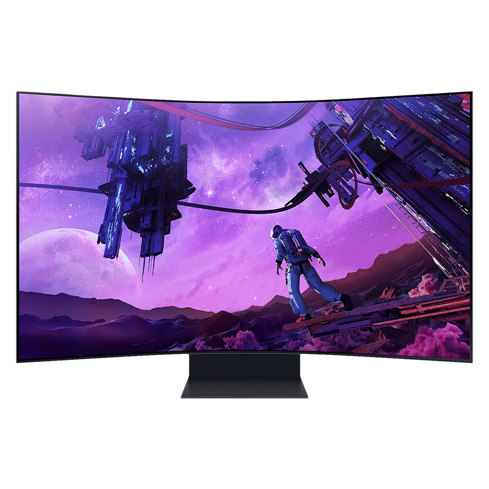 SAMSUNG Odyssey Ark 138.8 cm (55 inch) Ultra HD 4K VA Panel Mini-LED Curved Height Adjustable Gaming Monitor with Quantum Matrix Technology SAMSUNG Odyssey Ark 138.8 cm (55 inch) Ultra HD 4K VA Panel Mini-LED Curved Height Adjustable Gaming Monitor with Quantum Matrix Technology_1