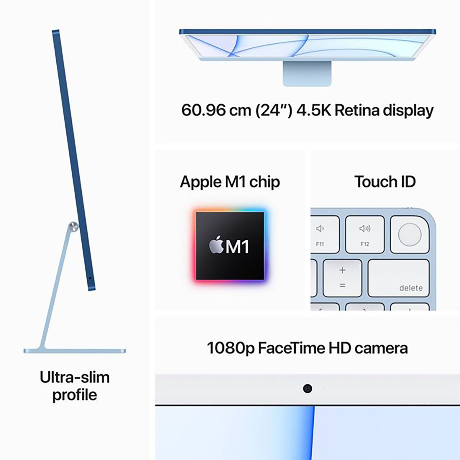 Apple iMac 24 Inch 4.5K Retina Display 2021 (M1 Chip, 8GB, 256GB, Apple, macOS Big Sur, Blue) Apple iMac 24 Inch 4.5K Retina Display 2021 (M1 Chip, 8GB, 256GB, Apple, macOS Big Sur, Blue)_8