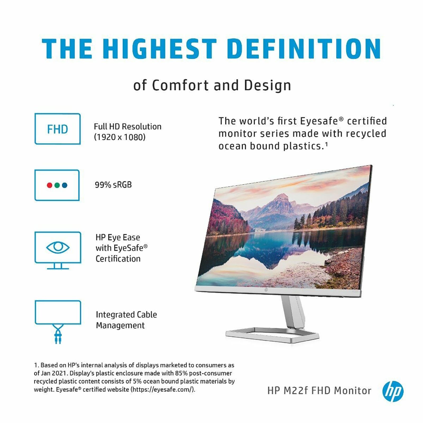 HP M22f 54.6cm (21.5 Inches) Full HD IPS Monitor (AMD FreeSync, HDMI + VGA, 75 Hz, 2E2Y3A6, Silver)_10