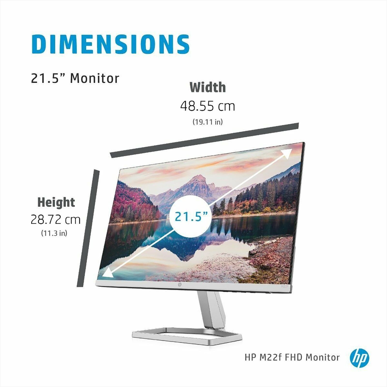 HP M22f 54.6cm (21.5 Inches) Full HD IPS Monitor (AMD FreeSync, HDMI + VGA, 75 Hz, 2E2Y3A6, Silver)_11