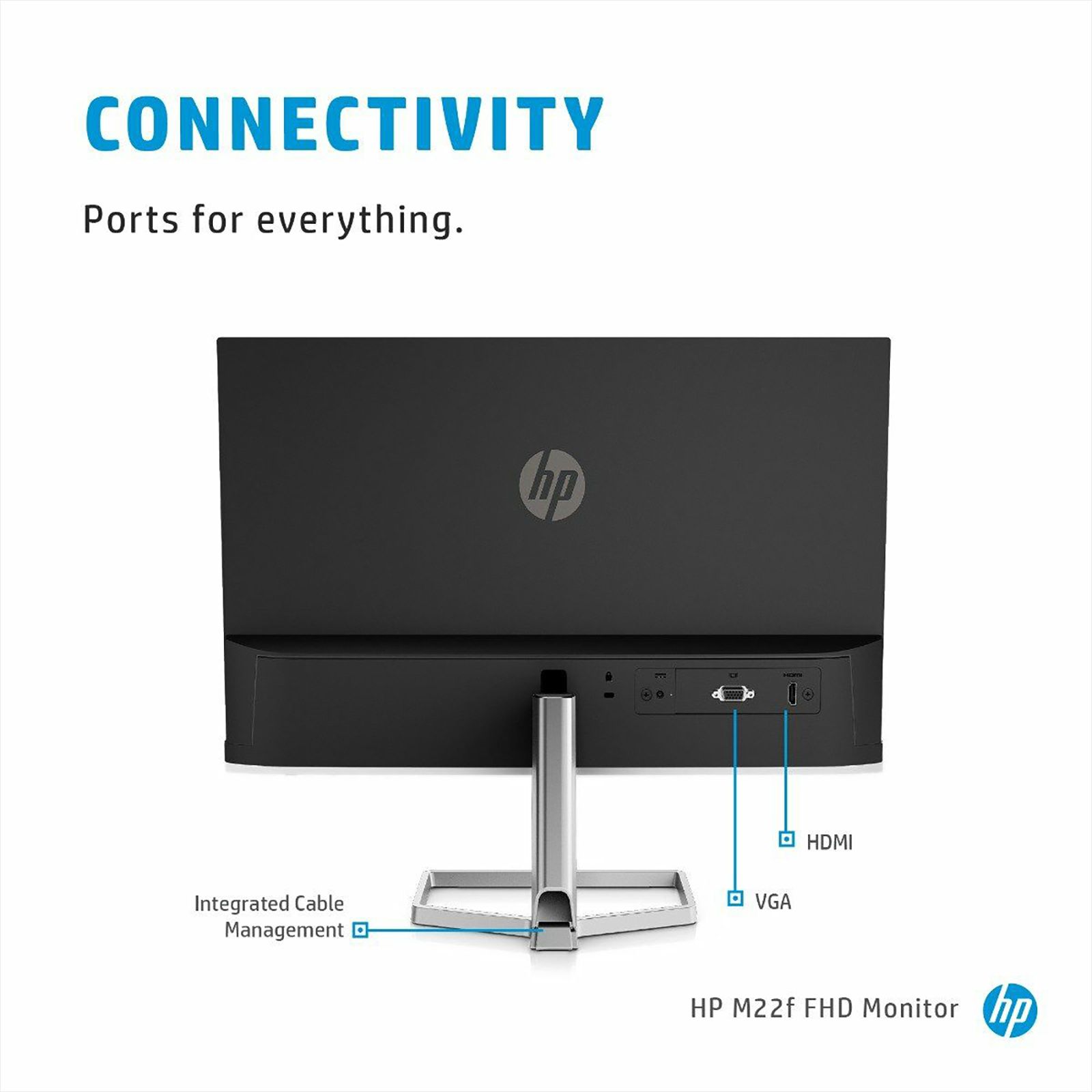 HP M22f 54.6cm (21.5 Inches) Full HD IPS Monitor (AMD FreeSync, HDMI + VGA, 75 Hz, 2E2Y3A6, Silver)_12