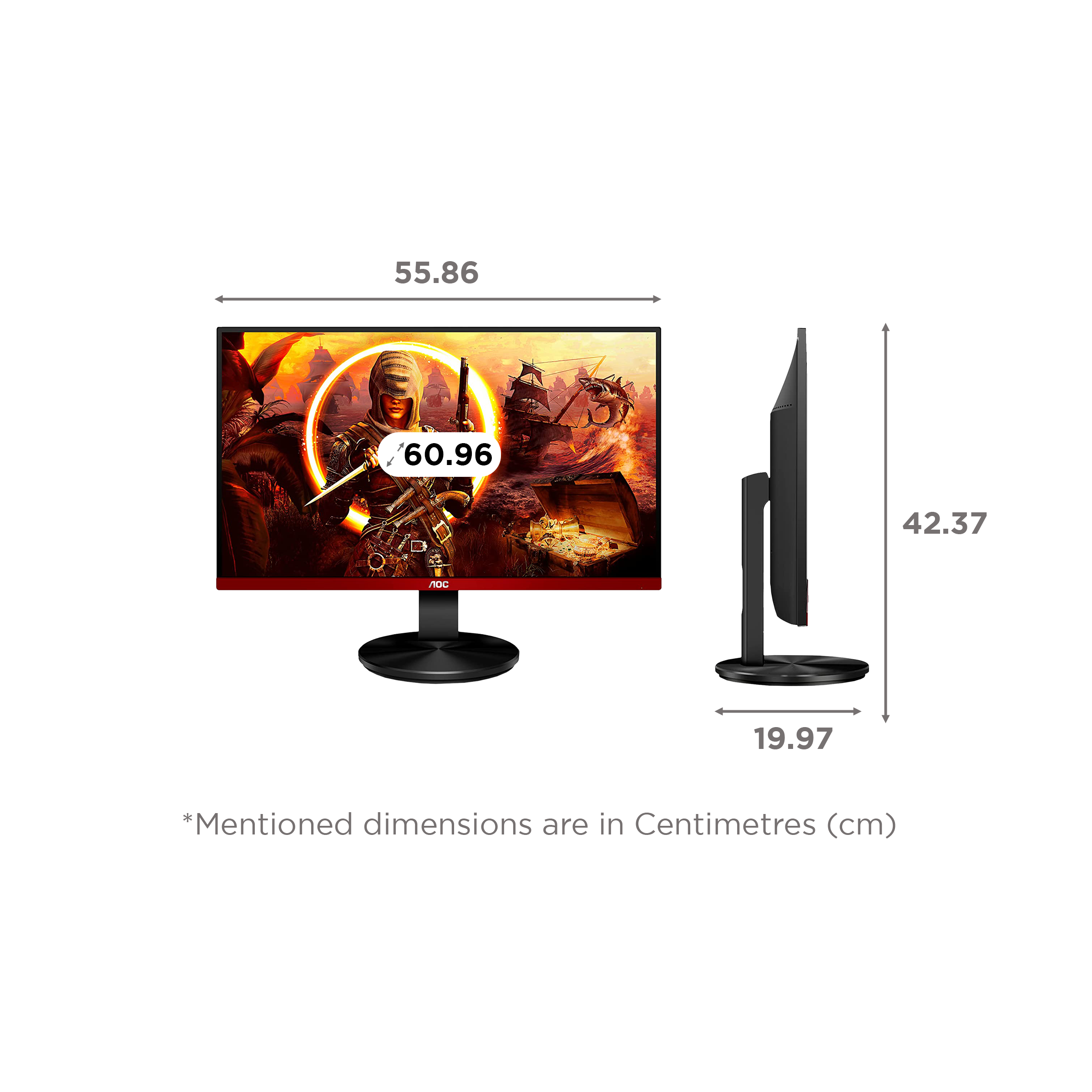 AOC 60.45 cm (23.8 inch) Full HD VA Panel WLED Gaming Monitor with Flicker Free Technology_2