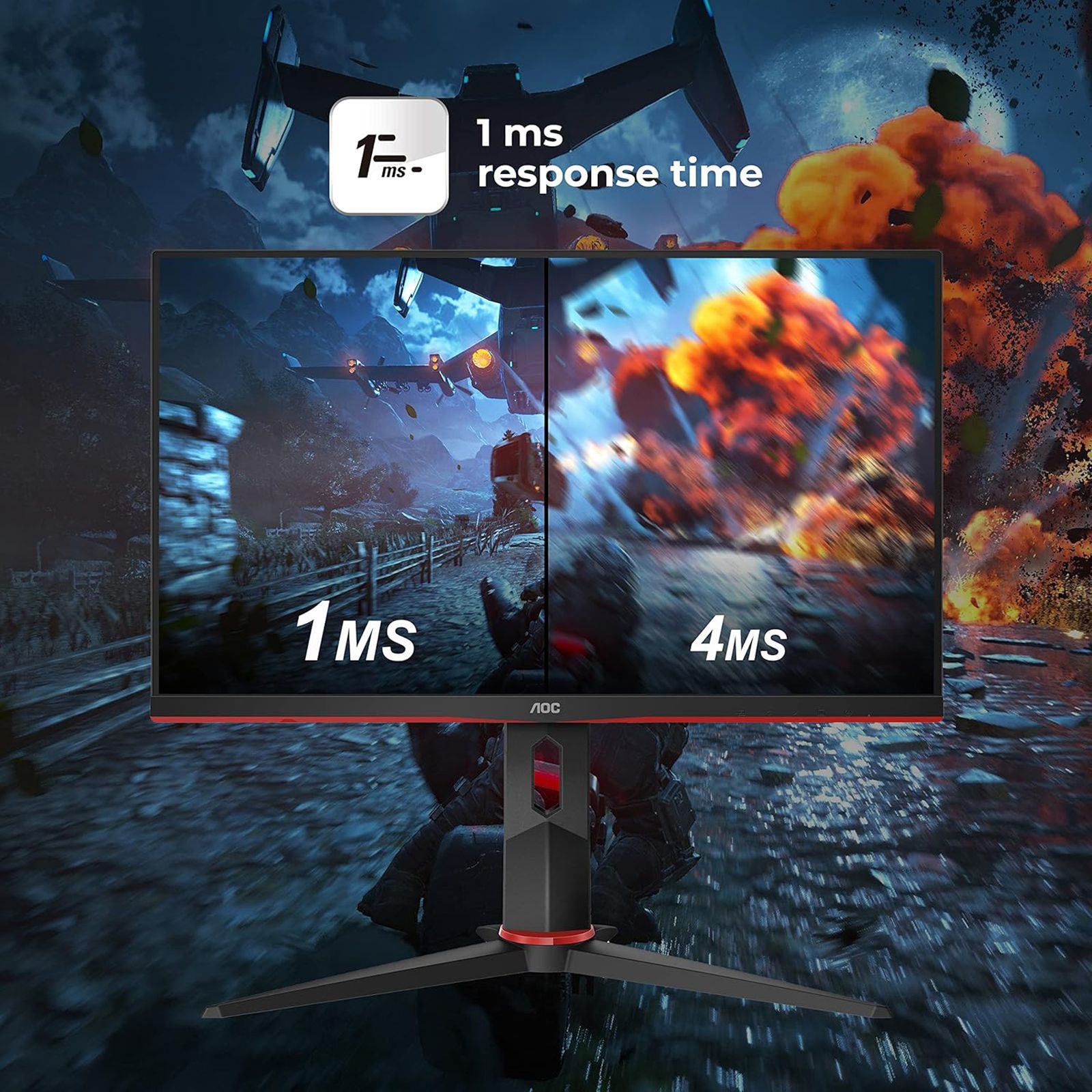 AOC 60.45 cm (23.8 inch) Full HD IPS Panel WLED Height Adjustable Gaming Monitor with Flicker Free Technology_14