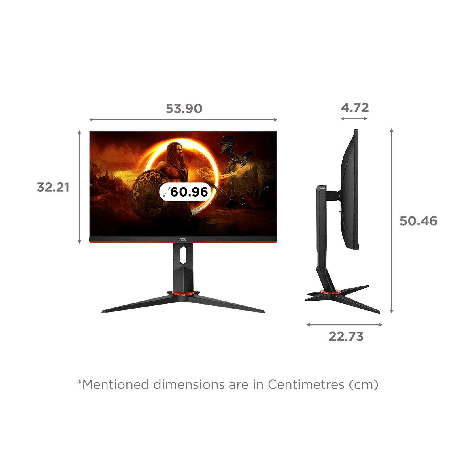AOC 60.45 cm (23.8 inch) Full HD IPS Panel WLED Height Adjustable Gaming Monitor with Flicker Free Technology_2