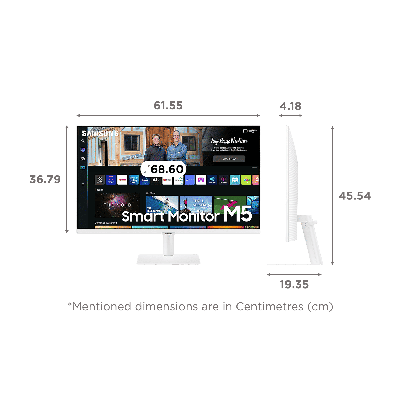 SAMSUNG M5 68.6 cm (27 inch) Full HD VA Panel LED Ultra Wide Smart Monitor with Smart TV Experience_2