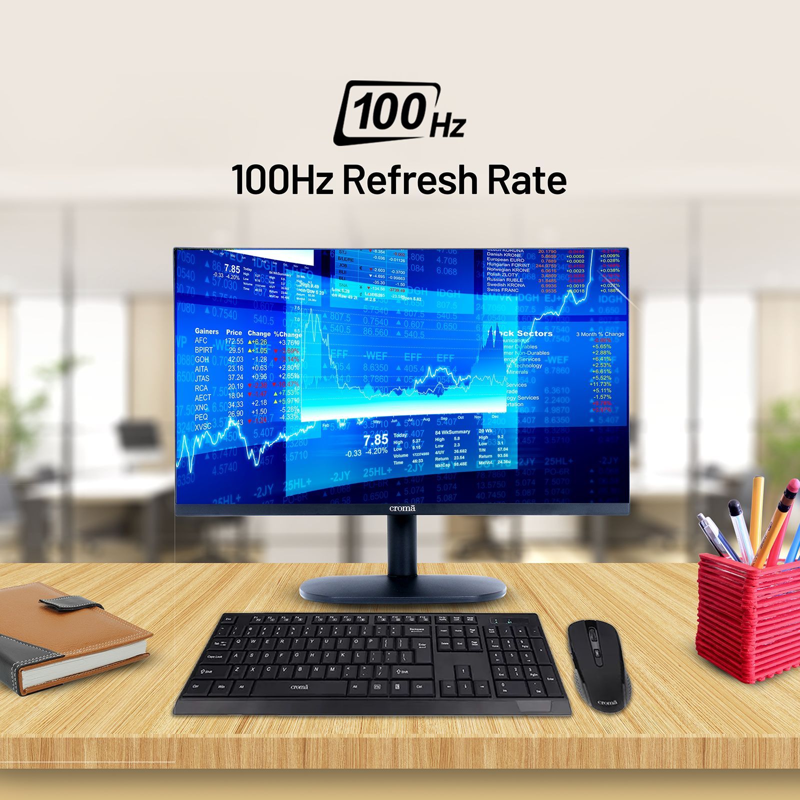 Croma 69 cm (27 inch) Full HD Flat Panel Thin Bezel Monitor with Built-In Speakers_12