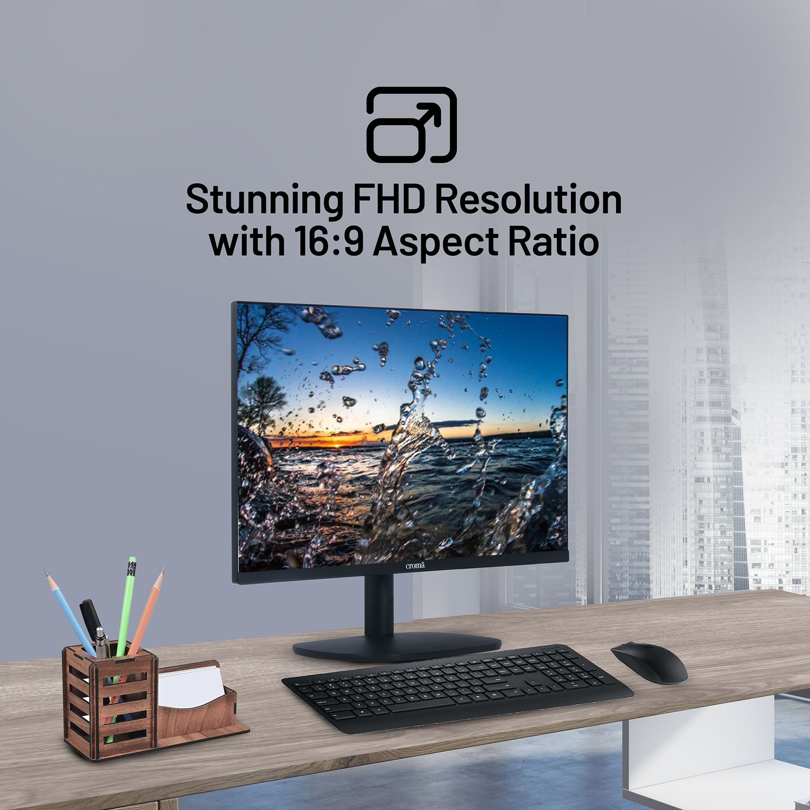 Croma 69 cm (27 inch) Full HD Flat Panel Thin Bezel Monitor with Built-In Speakers_13