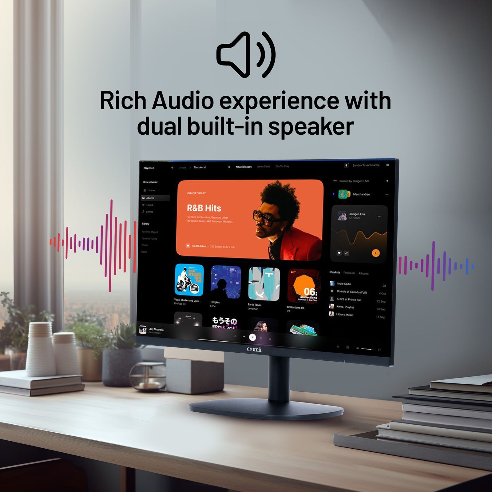 Croma 69 cm (27 inch) Full HD Flat Panel Thin Bezel Monitor with Built-In Speakers_16