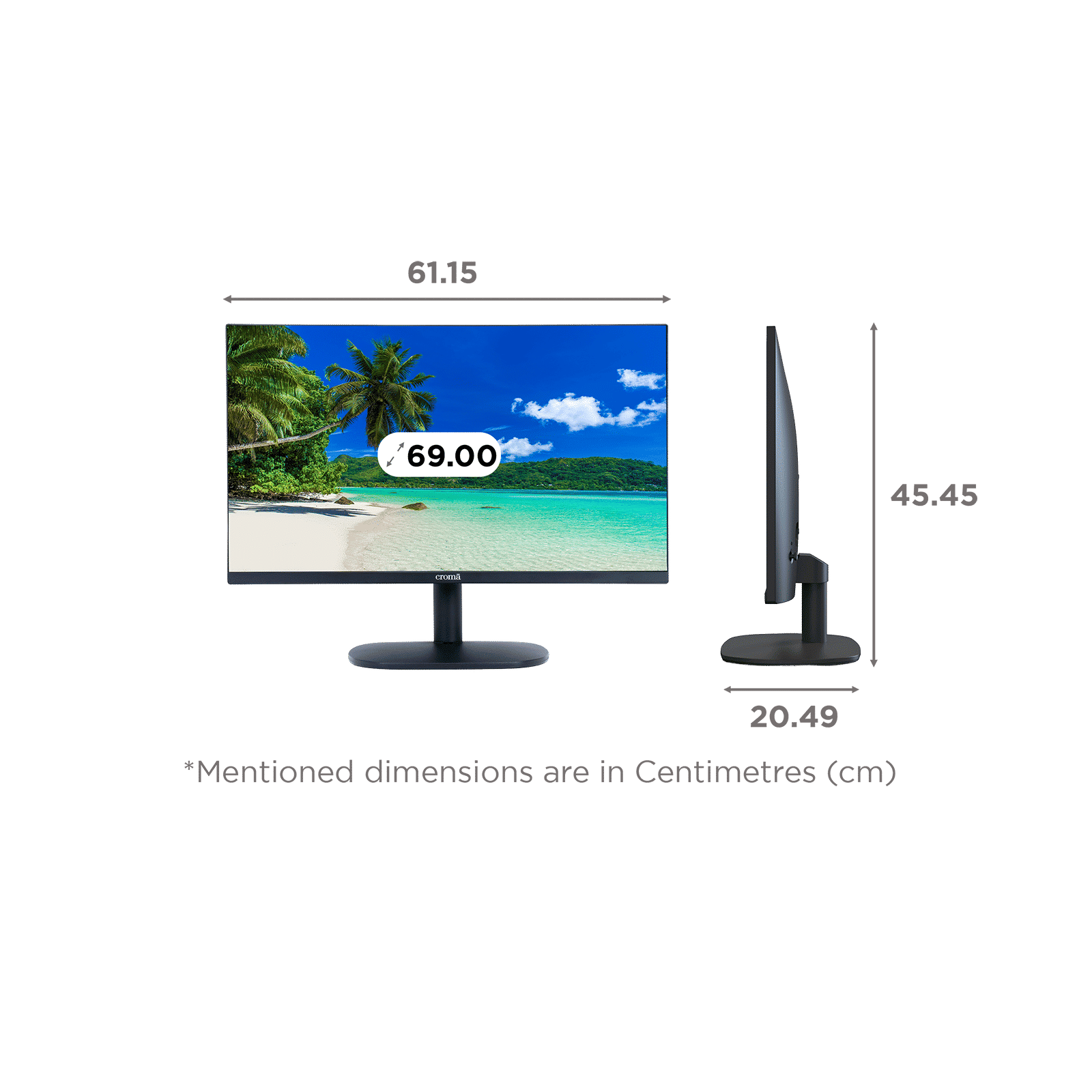 Croma 69 cm (27 inch) Full HD Flat Panel Thin Bezel Monitor with Built-In Speakers_2