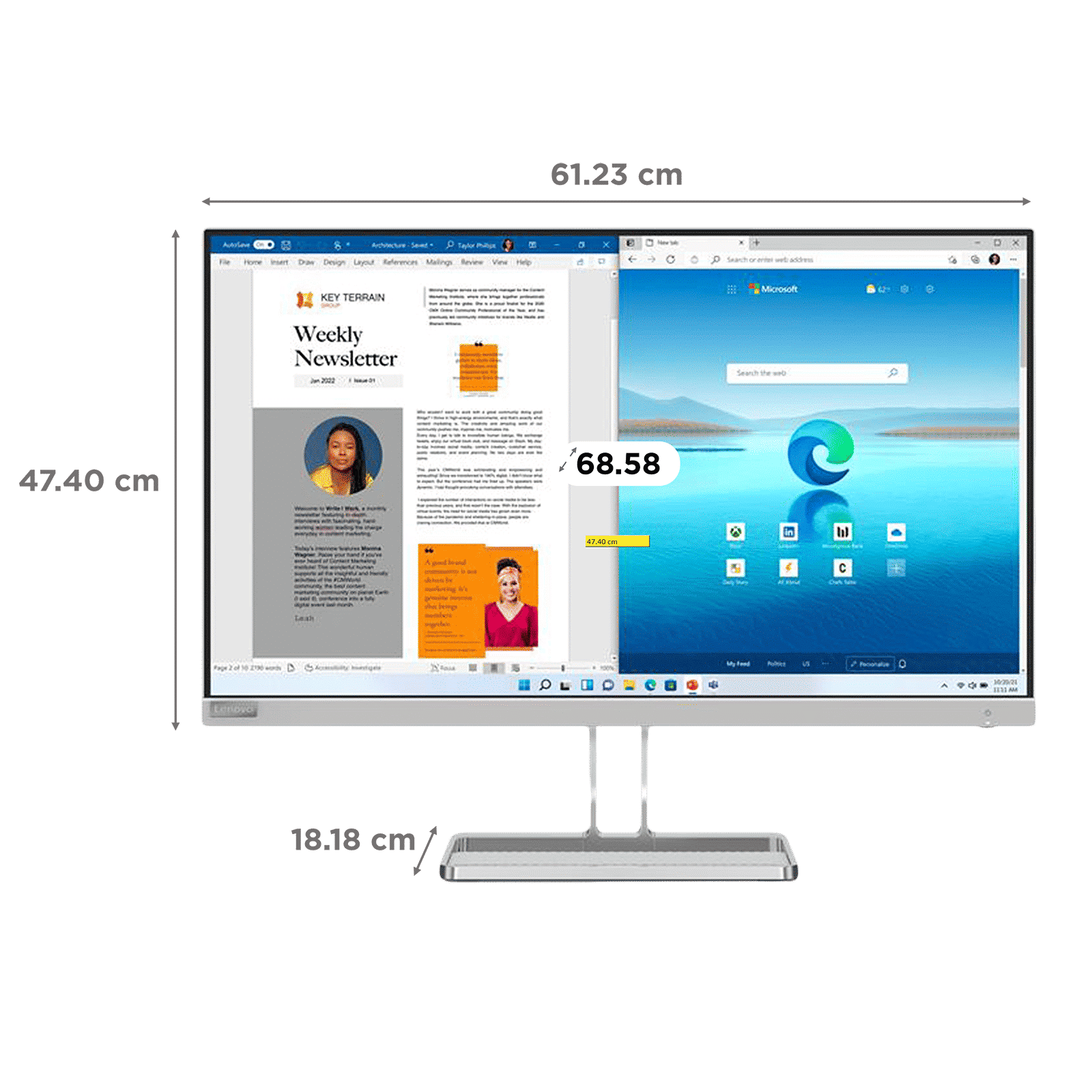 Lenovo L27I-40 68.58 cm (27 inch) Full HD Flat Panel Monitor_2