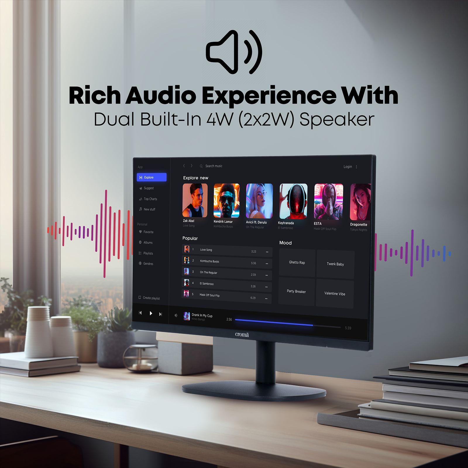 Croma 60.9 cm (24 inch) Full HD FFS Panel Thin Bezel Monitor with Dual Speakers Croma 60.9 cm (24 inch) Full HD FFS Panel Thin Bezel Monitor with Dual Speakers_16