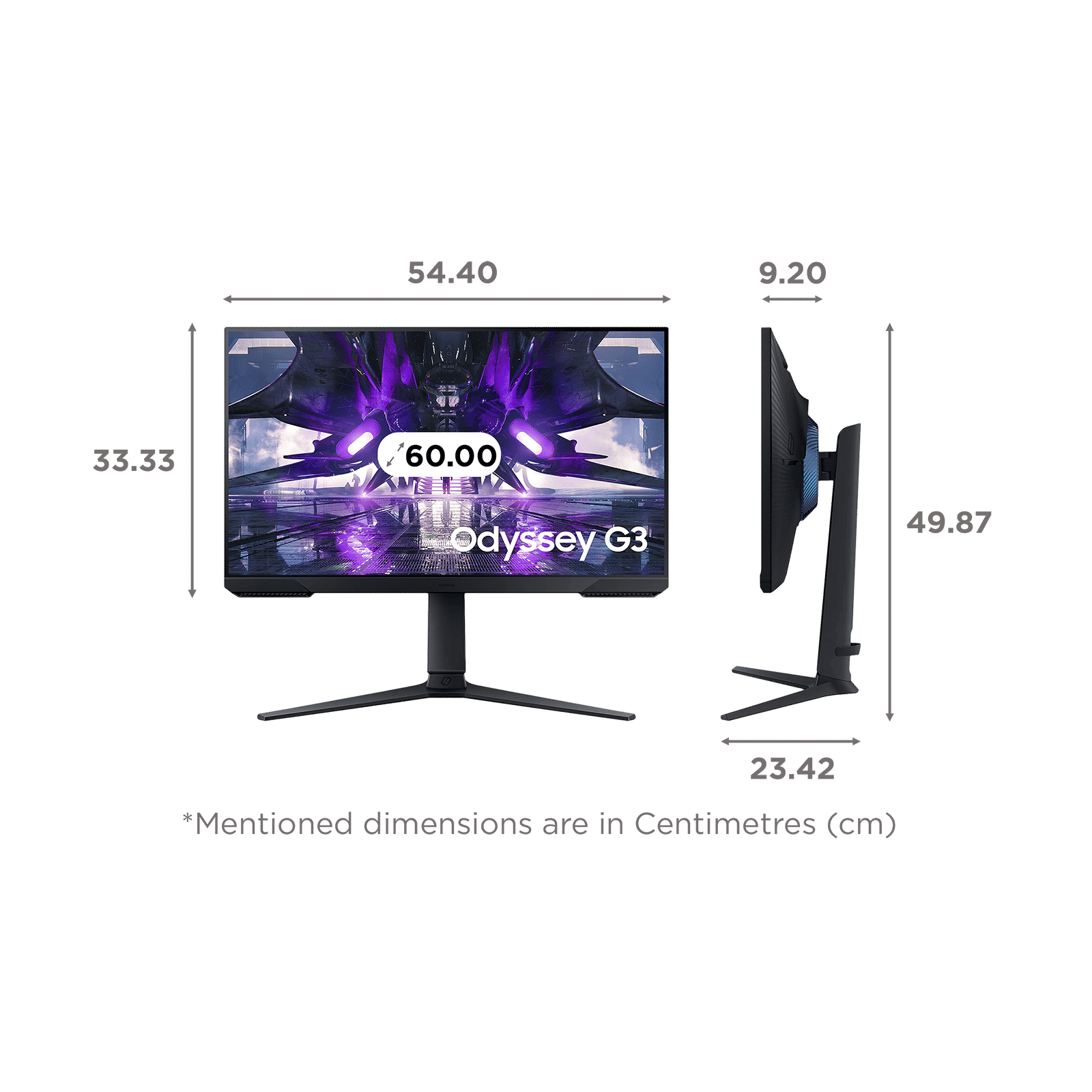 SAMSUNG Odyssey G3 60 cm (24 inch) Full HD VA Panel LED Height Adjustable Gaming Monitor with AMD FreeSync Premium_2