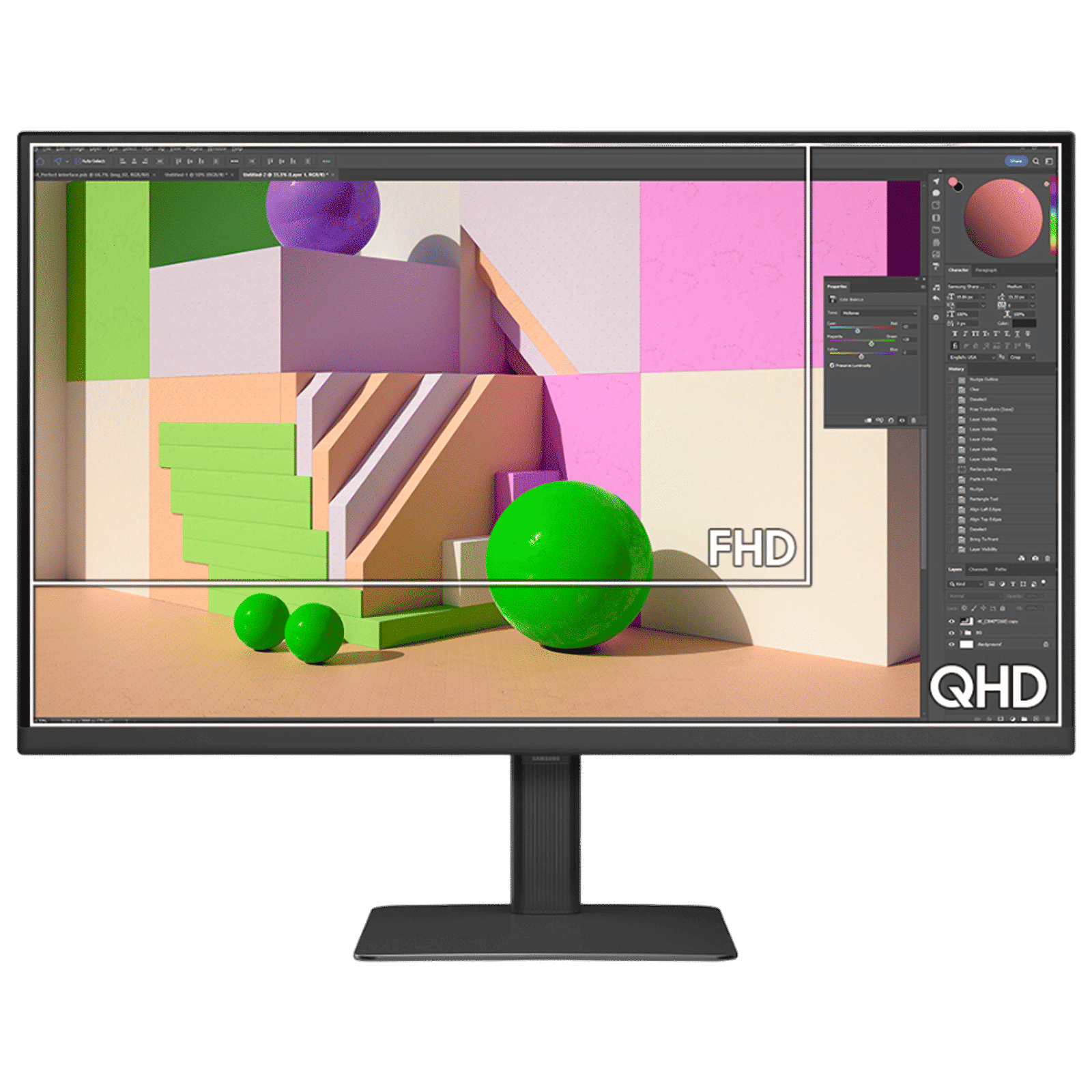 SAMSUNG ViewFinity S6 68.47 cm (27 inch) QHD IPS Panel Height Adjustable Monitor with In-built Speakers_1