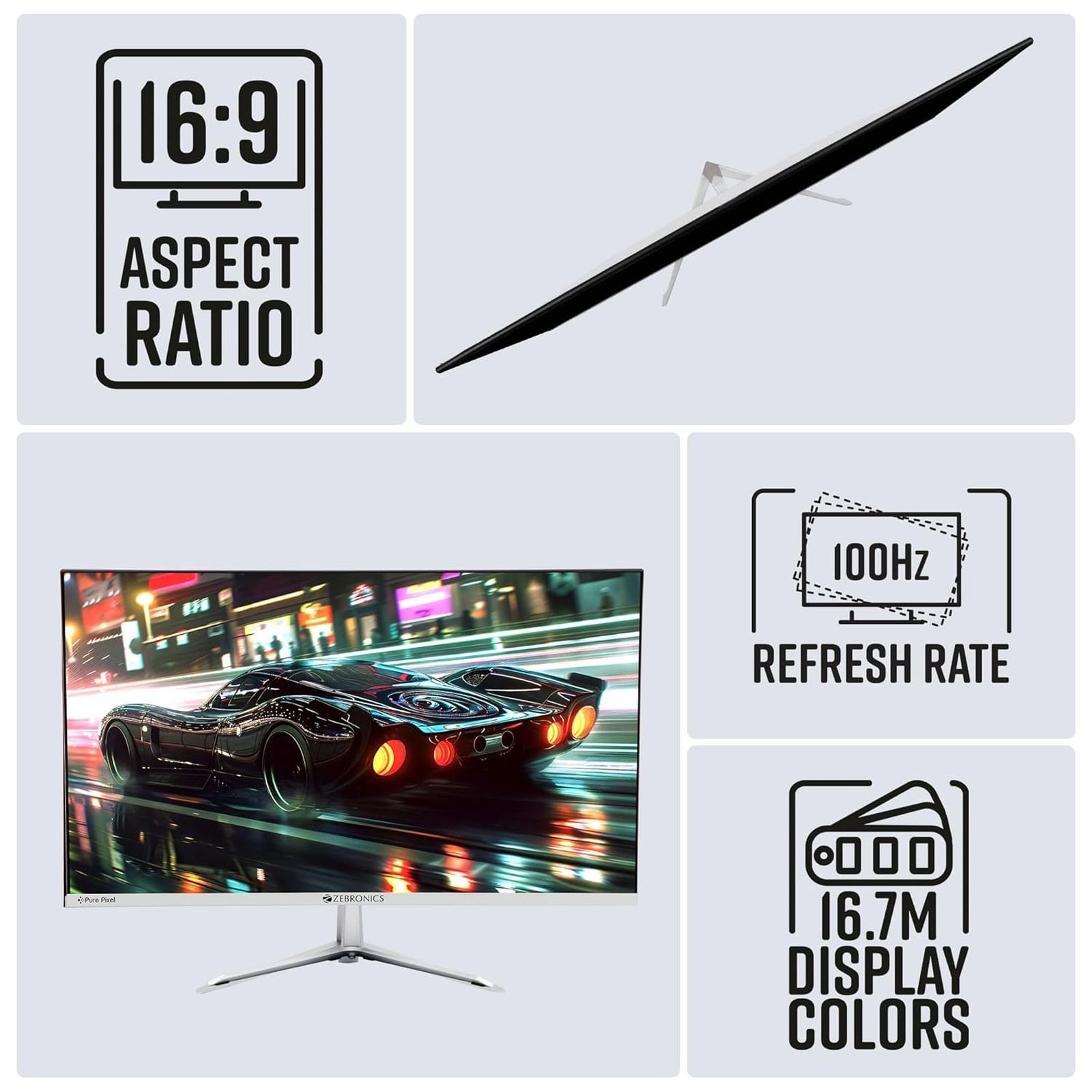 ZEBRONICS MT120 60.4 cm (24 inch) Full HD VA Panel LED Ultra Slim Gaming Monitor with Built-in Speaker ZEBRONICS MT120 60.4 cm (24 inch) Full HD VA Panel LED Ultra Slim Gaming Monitor with Built-in Speaker_9