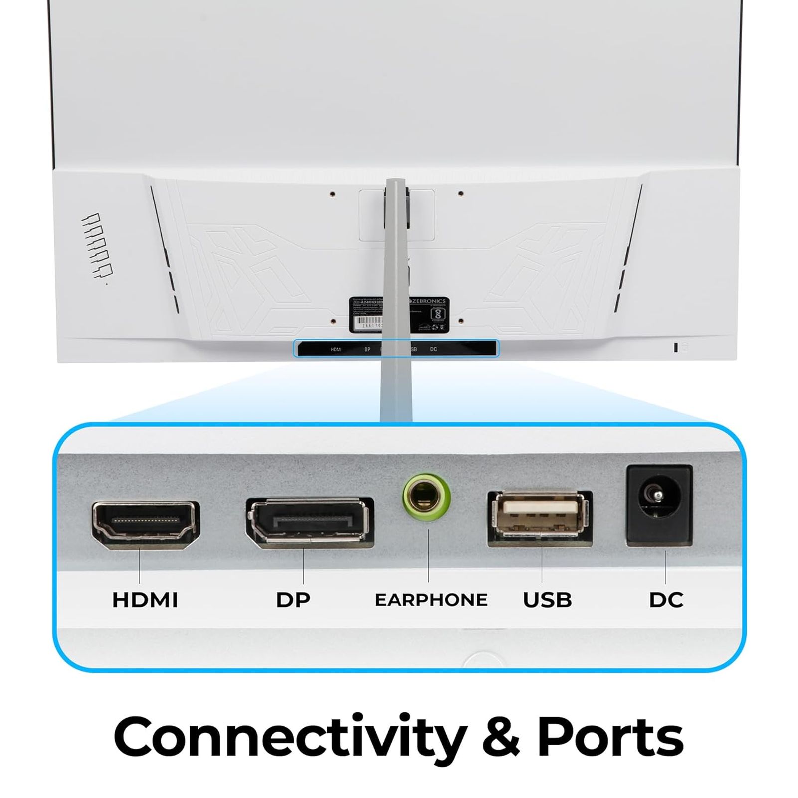 ZEBRONICS ZEB-A24FHD 60.4 cm (24 inch) Full HD VA Panel LED Ultra Slim Gaming Monitor with Anti Glare Screen_5