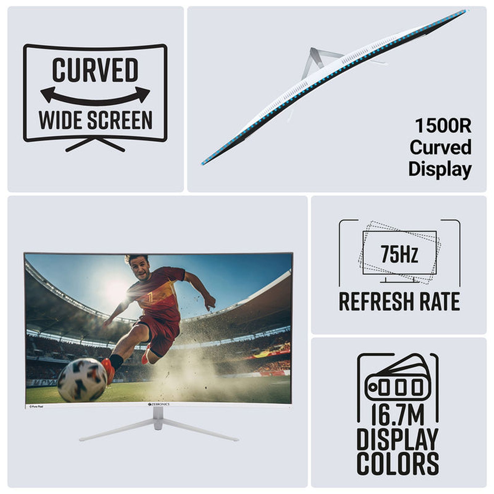 ZEBRONICS MT94 80 cm (32 inch) Full HD LED Ultra Slim Curved Gaming Monitor with Built-in Speaker ZEBRONICS MT94 80 cm (32 inch) Full HD LED Ultra Slim Curved Gaming Monitor with Built-in Speaker_8