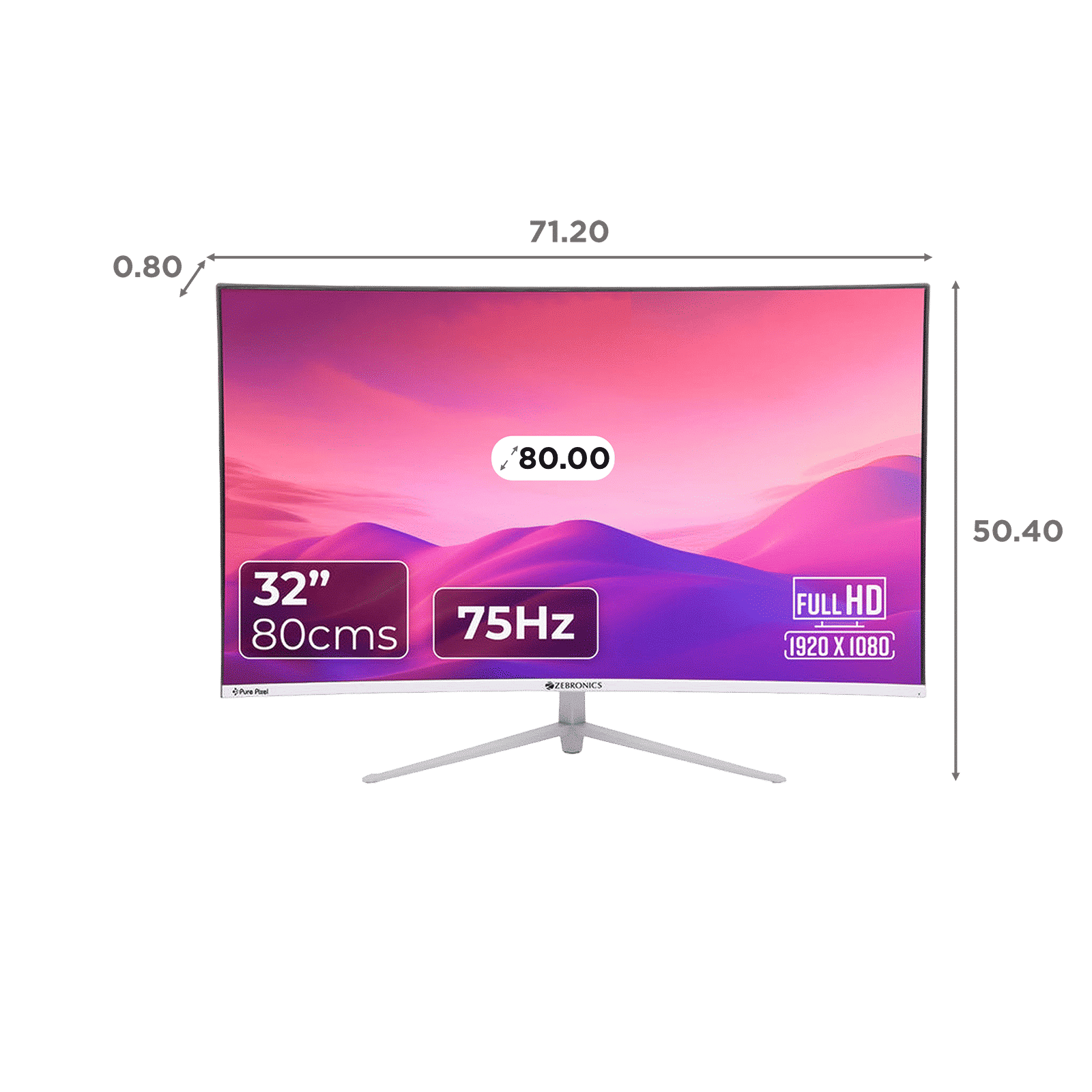 ZEBRONICS MT94 80 cm (32 inch) Full HD LED Ultra Slim Curved Gaming Monitor with Built-in Speaker ZEBRONICS MT94 80 cm (32 inch) Full HD LED Ultra Slim Curved Gaming Monitor with Built-in Speaker_2