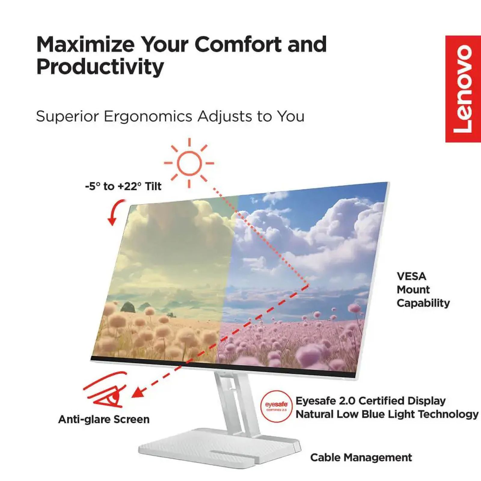 Lenovo L24i4A 60.45 cm (23.8 inch) Full HD IPS Panel Ultra Thin Monitor with WLED Backlight_9