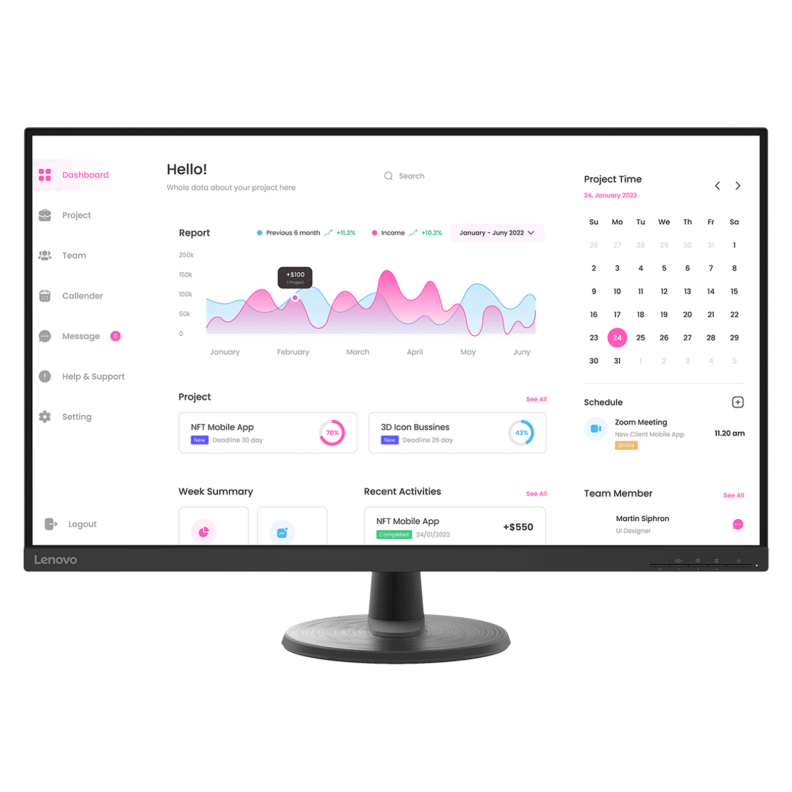 Lenovo D32-40 80.01 cm (31.5 inch) Full HD VA Panel Edgeless Monitor with WLED Backlight_1