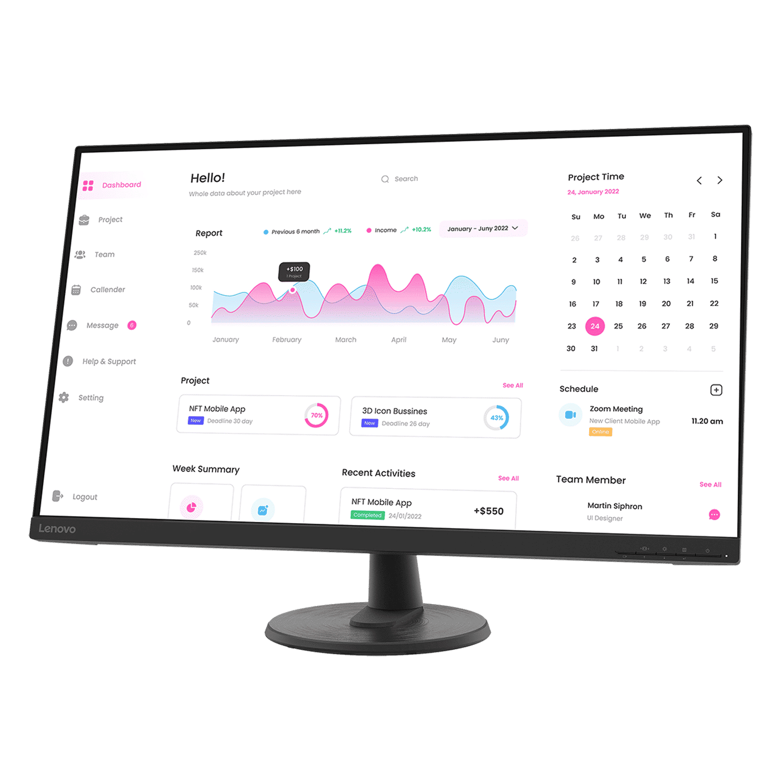 Lenovo D32-40 80.01 cm (31.5 inch) Full HD VA Panel Edgeless Monitor with WLED Backlight_5