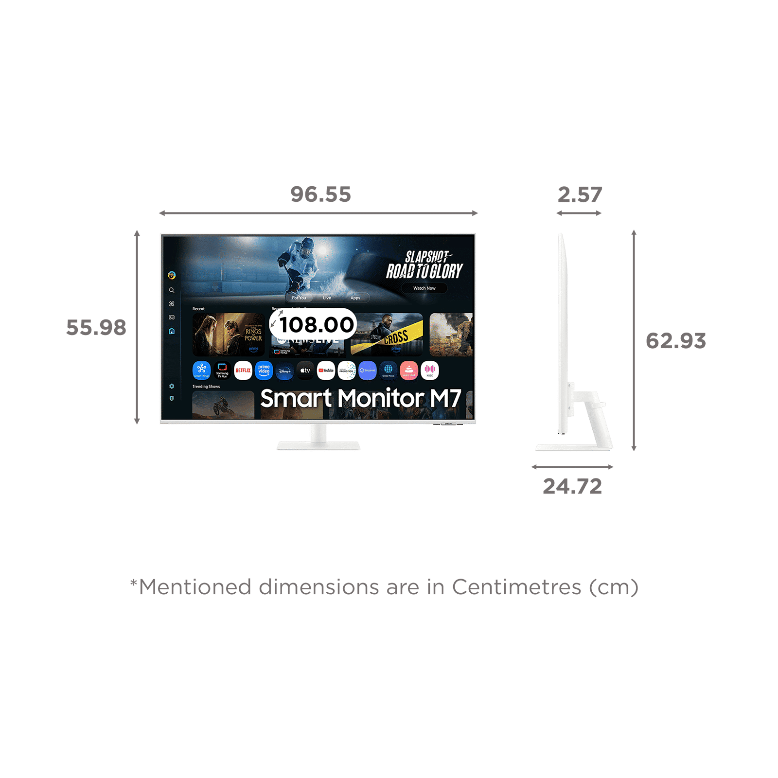 SAMSUNG M7 108 cm (43 inch) 4K Ultra HD VA Panel Ultra Wide Monitor with AI Picture Optimizer_2