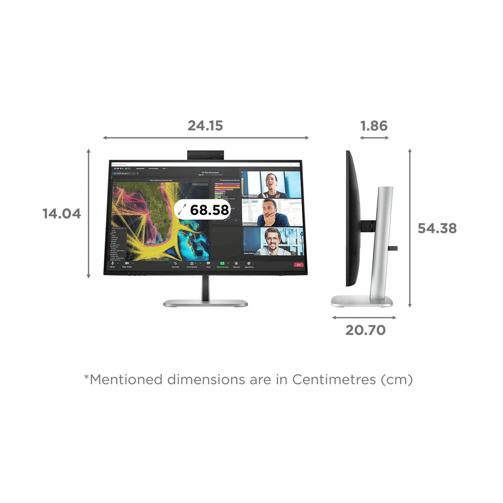 HP Series 5 Pro 68.58 cm (27 Inch) QHD IPS Panel LCD Borderless Height Adjustable Monitor with 12W Integrated Speakers_2