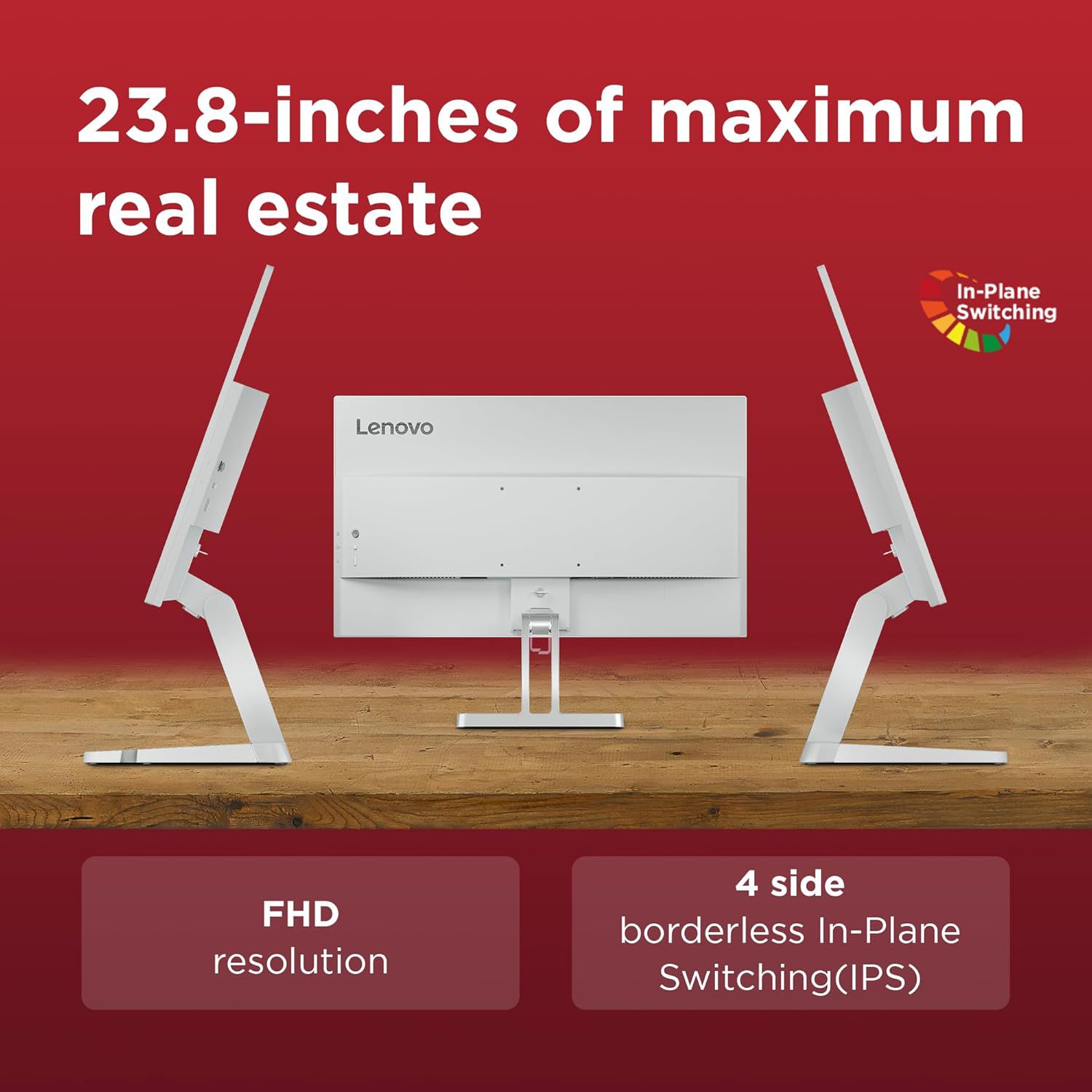 Lenovo L24-4C 60.45 cm (23.8 inch) Full HD IPS Panel LCD Ultra Thin Bezel Gaming Monitor With WLED Backlight _14