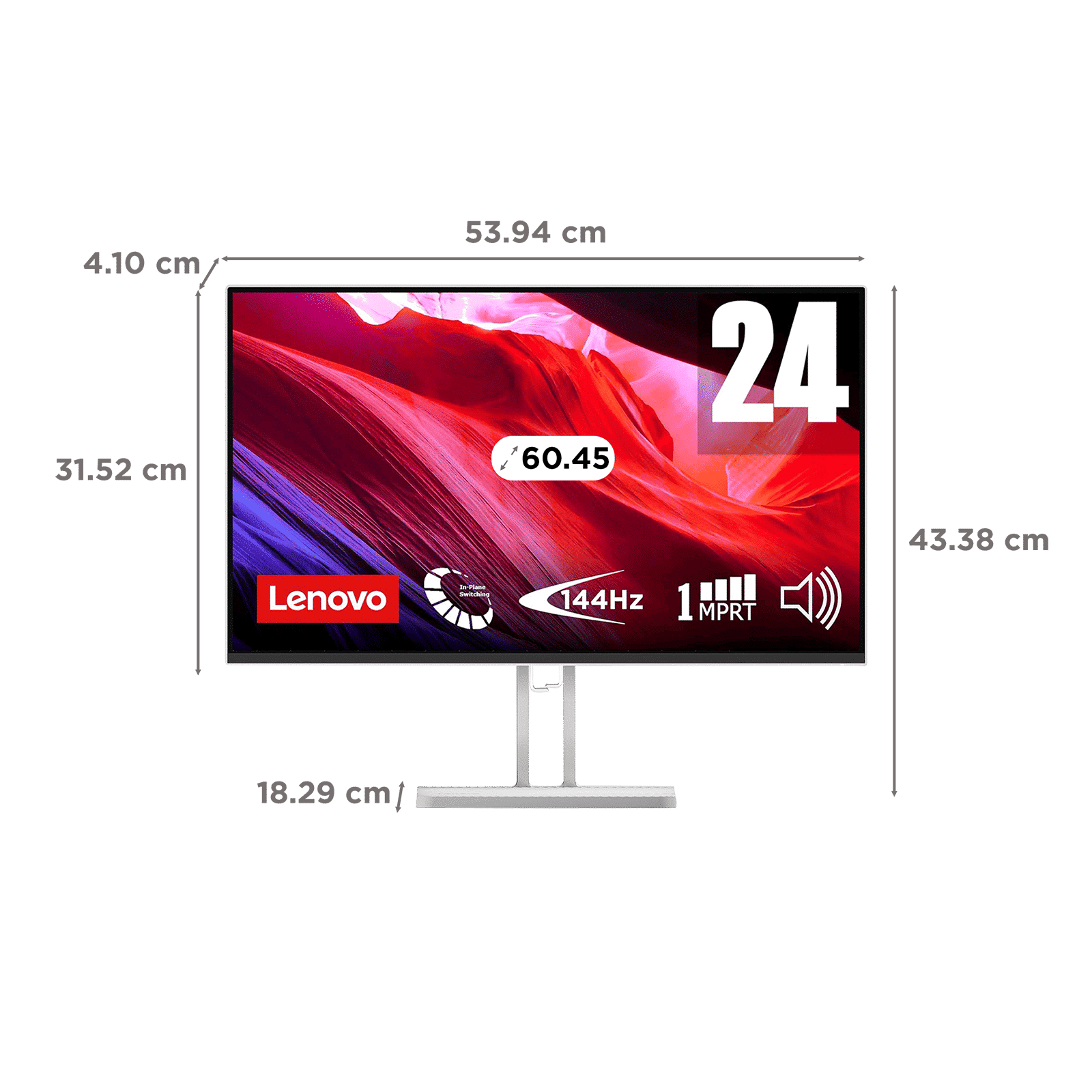 Lenovo L24-4C 60.45 cm (23.8 inch) Full HD IPS Panel LCD Ultra Thin Bezel Gaming Monitor With WLED Backlight _2
