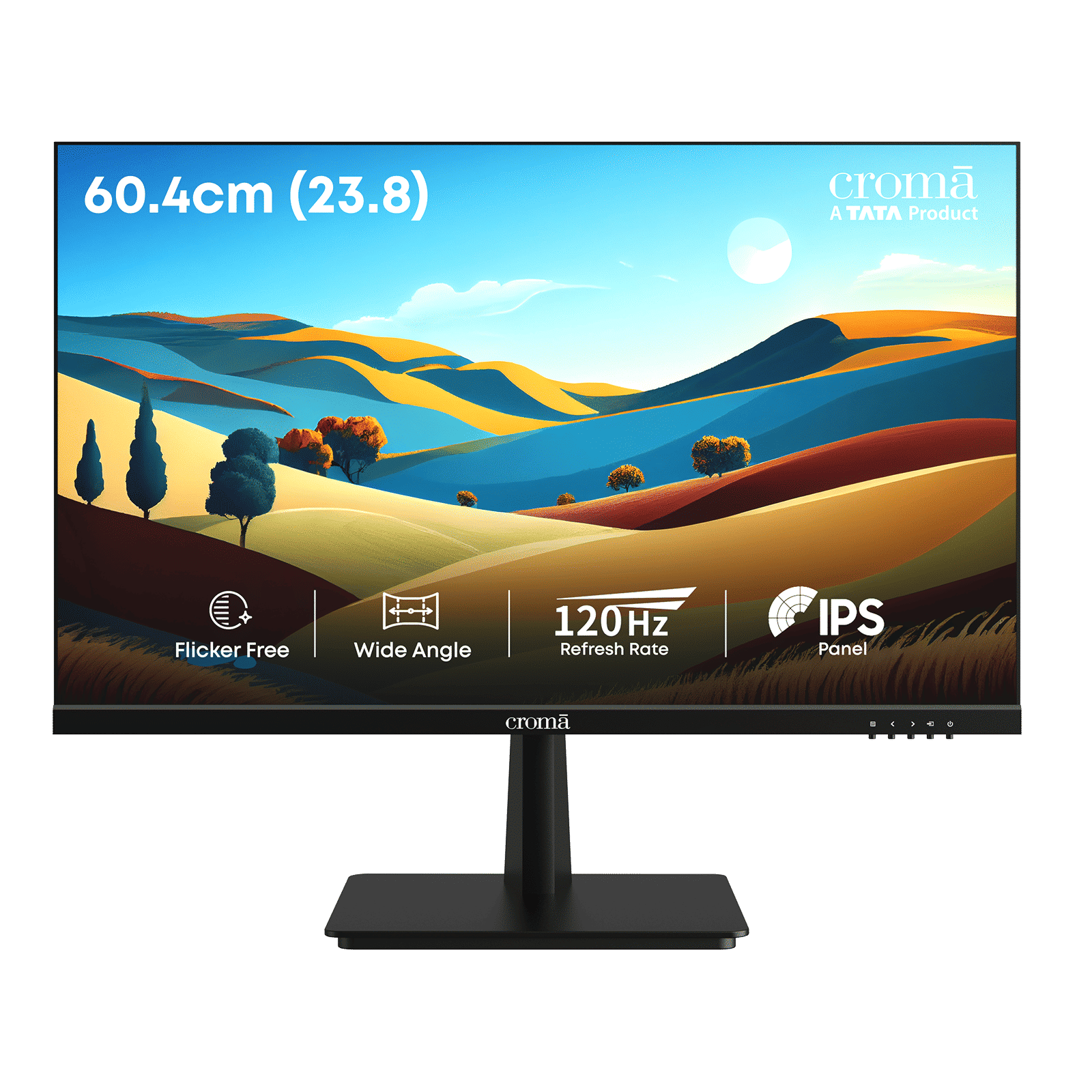 Croma 60.45 cm (23.8 inch) Full HD IPS Panel Borderless Monitor with ELED Backlight_1