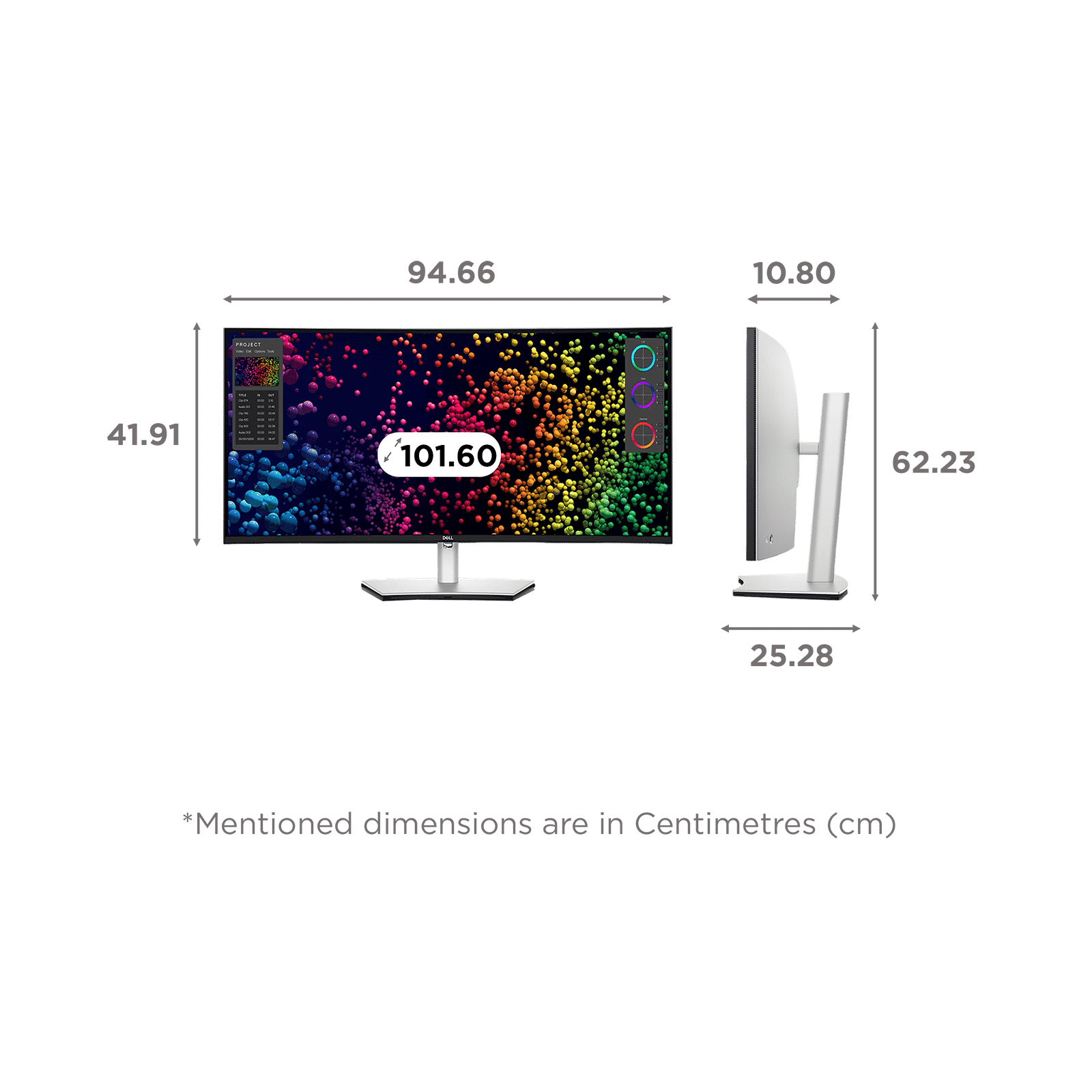 DELL UltraSharp 101.60 cm (40 inch) Ultra HD 5K IPS Panel Curved Height Adjustable Monitor with LED Edgelight System_2