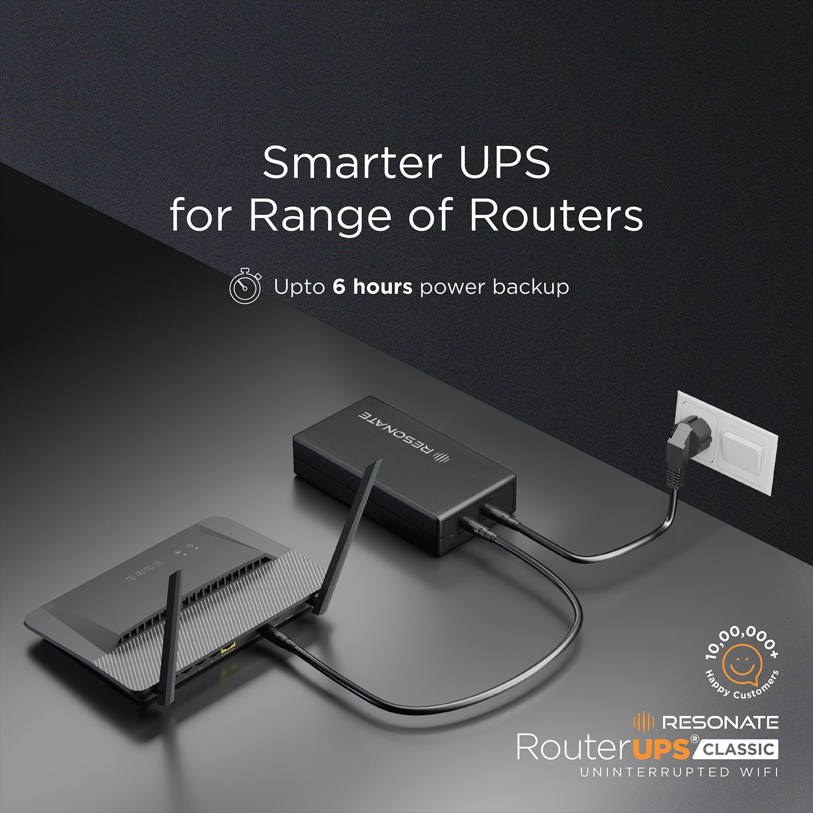 RESONATE RouterUPS (Up to 6 Hour Power Backup, CRU9V1A, Black) RESONATE RouterUPS (Up to 6 Hour Power Backup, CRU9V1A, Black)_2