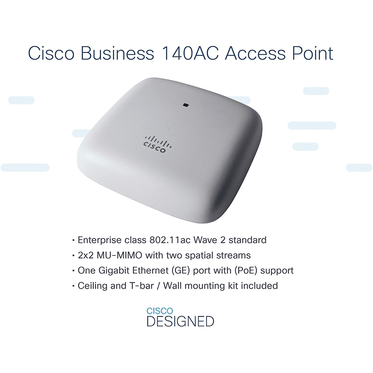 Cisco 140AC Dual Band Wi-Fi 5 Router (1 LAN Port, MU-MIMO, IEEEs 802.11ac, White) Cisco 140AC Dual Band Wi-Fi 5 Router (1 LAN Port, MU-MIMO, IEEEs 802.11ac, White)_4