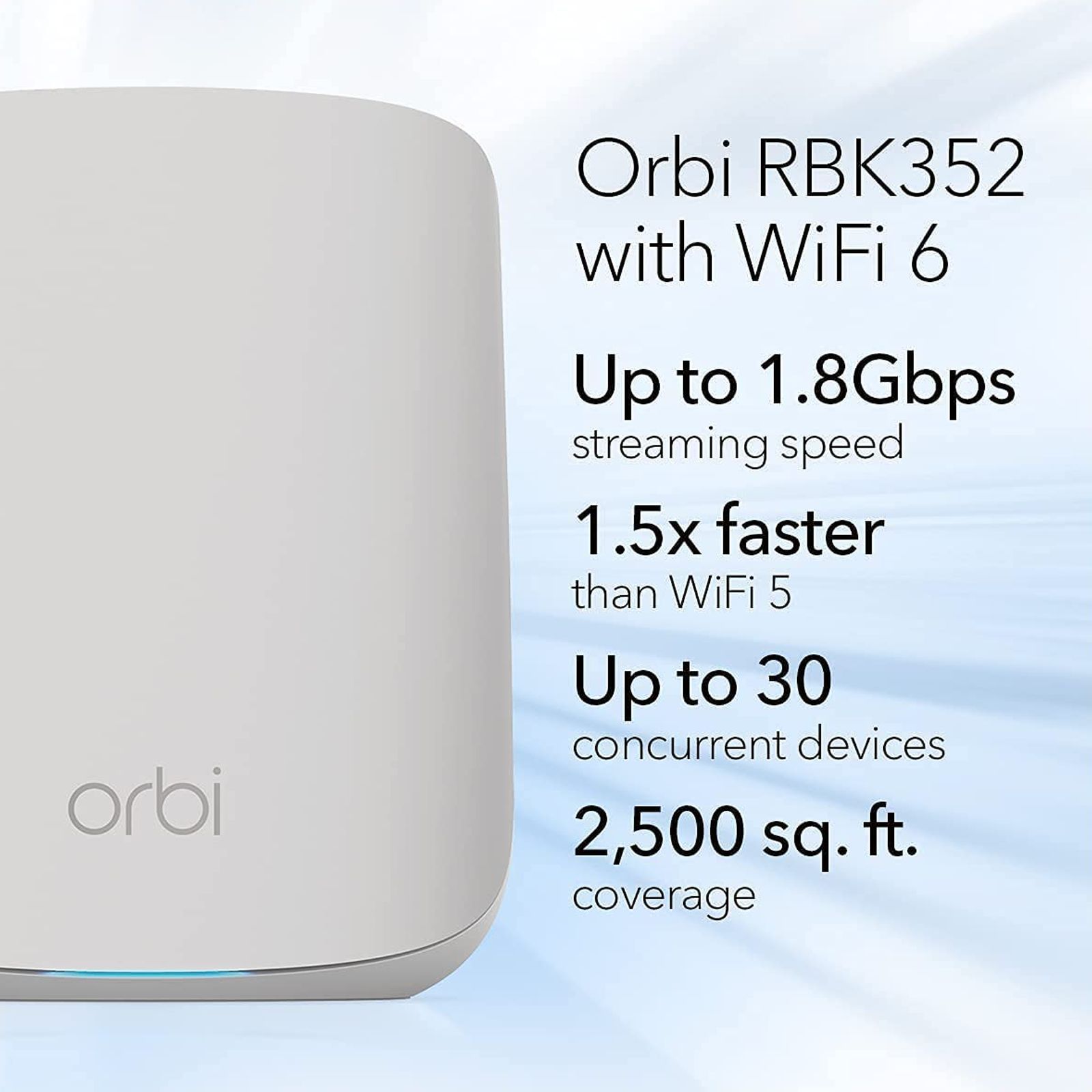 NETGEAR Orbi Dual Band WiFi Home Mesh System (Access Point Mode, RBK352-100EUS, White) NETGEAR Orbi Dual Band WiFi Home Mesh System (Access Point Mode, RBK352-100EUS, White)_2
