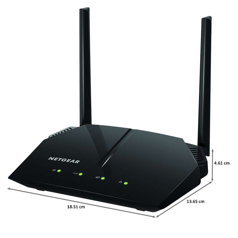 NETGEAR AC1200 Dual Band WiFi Router 2  Antennas, (5  LAN Ports Multicast Support , Black)_2