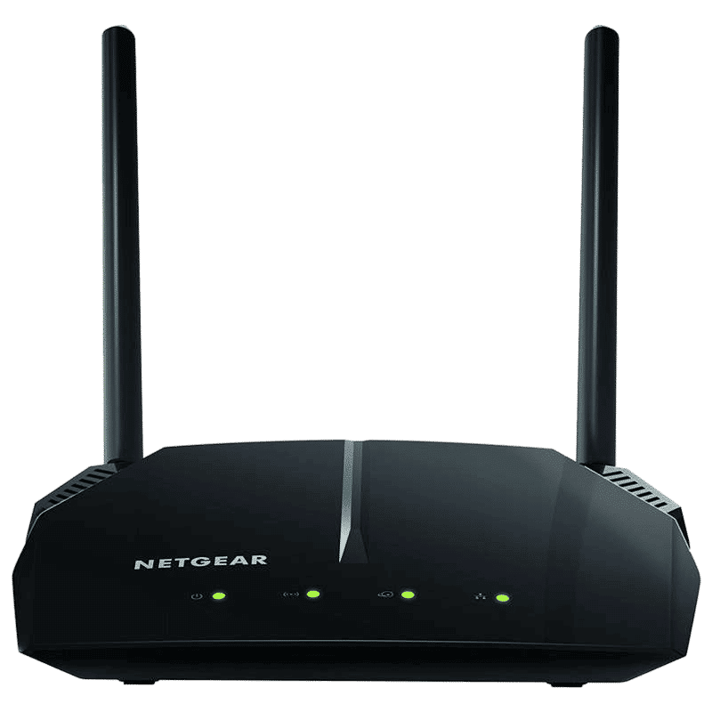 NETGEAR AC1200 Dual Band WiFi Router 2  Antennas, (5  LAN Ports Multicast Support , Black)_1