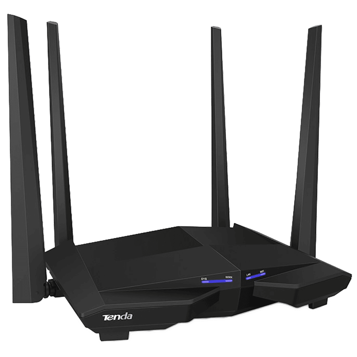 Tenda AC10 Dual Band WiFi Router 4  Antennas, (4  LAN Ports Multicast Support  MU-MIMO , Black)_4
