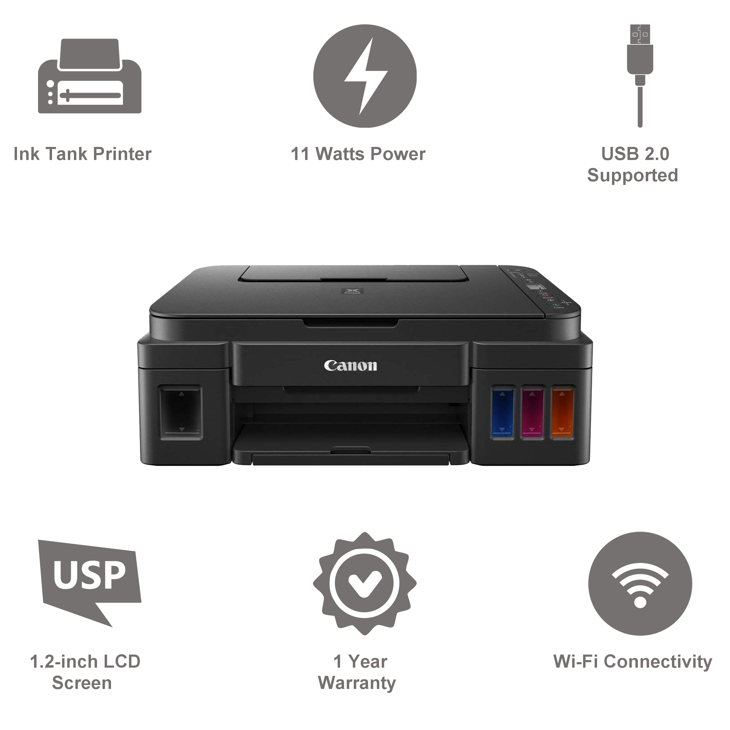 Canon Pixma All-in-One Inkjet Printer (G3012, Black) Canon Pixma All-in-One Inkjet Printer (G3012, Black)_4