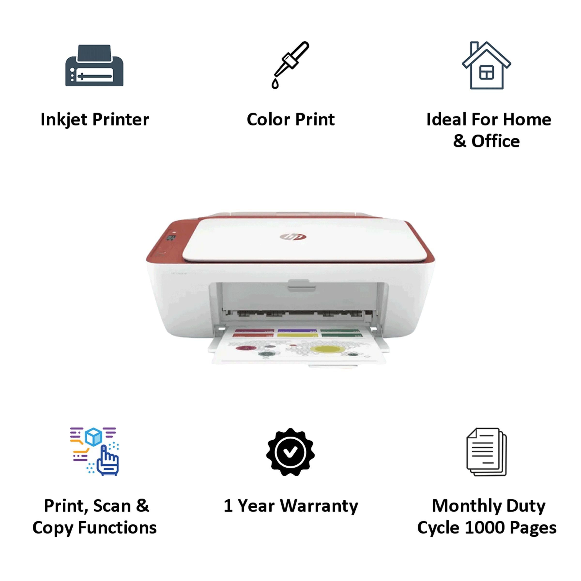 HP DeskJet 2729 Wireless Color All-in-One Inkjet Printer (Mobile Printing Capability, 7FR54D, Tera Cotta)_5