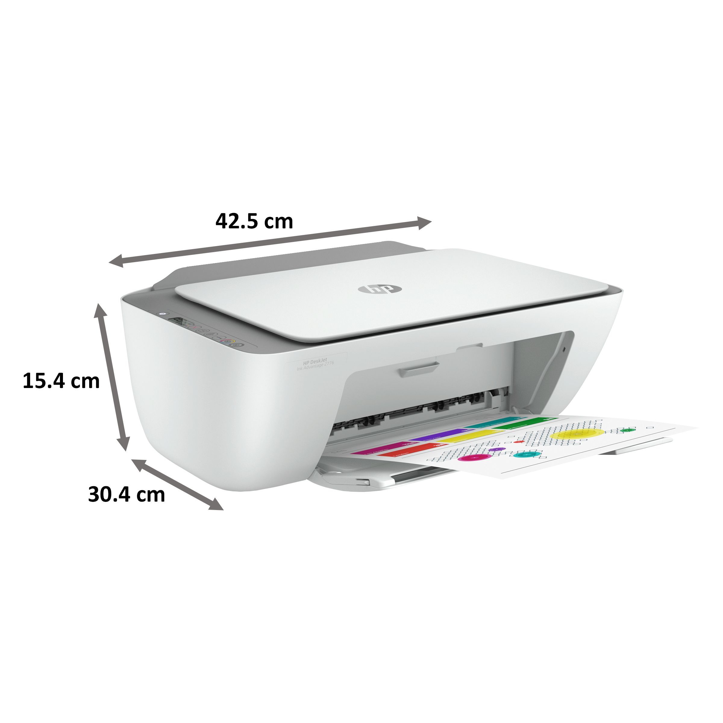 HP DeskJet Ink Advantage 2776 Wireless Color All-in-One Inkjet Printer (Voice Activated Printing, 7FR27B, Cement)_2