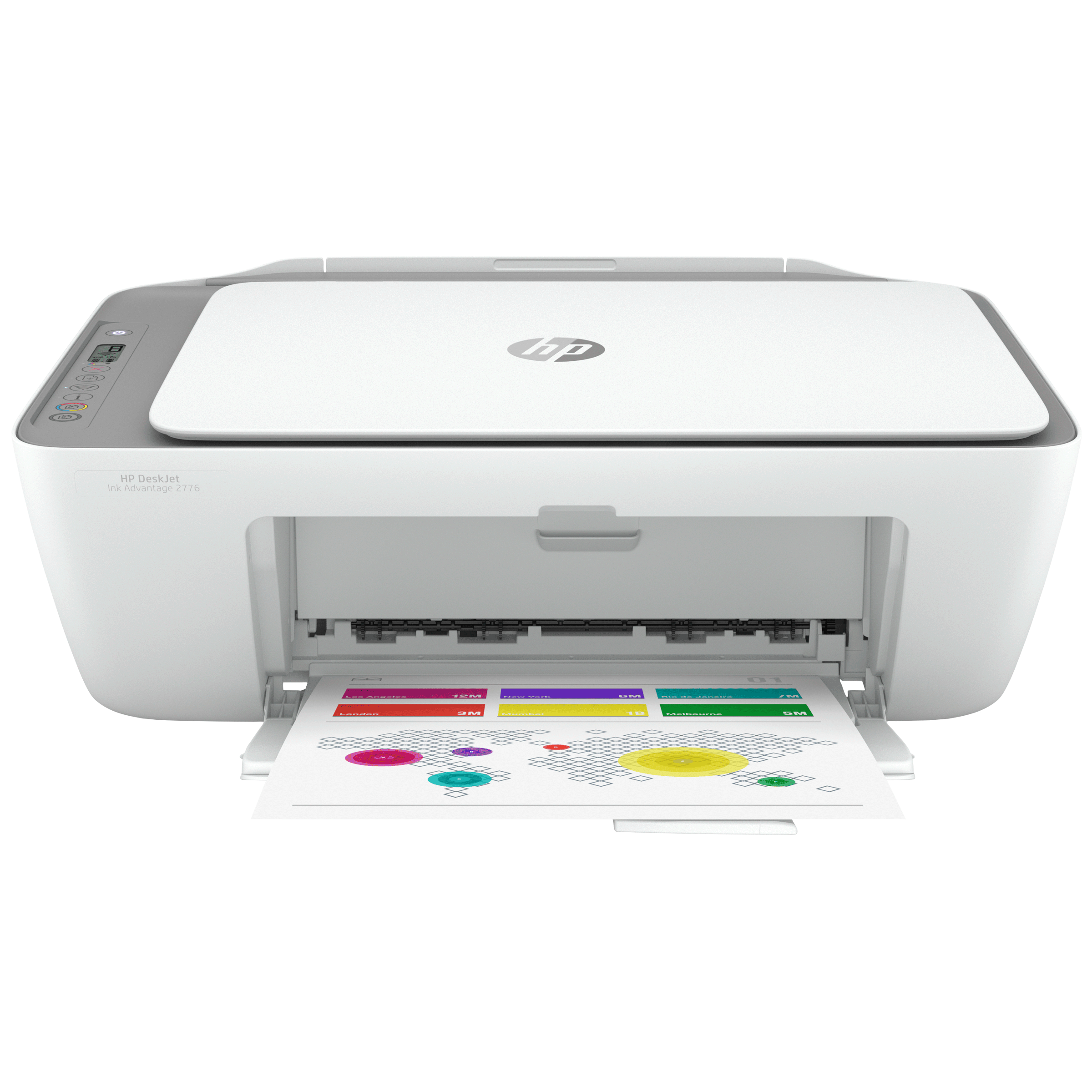 HP DeskJet Ink Advantage 2776 Wireless Color All-in-One Inkjet Printer (Voice Activated Printing, 7FR27B, Cement)_1