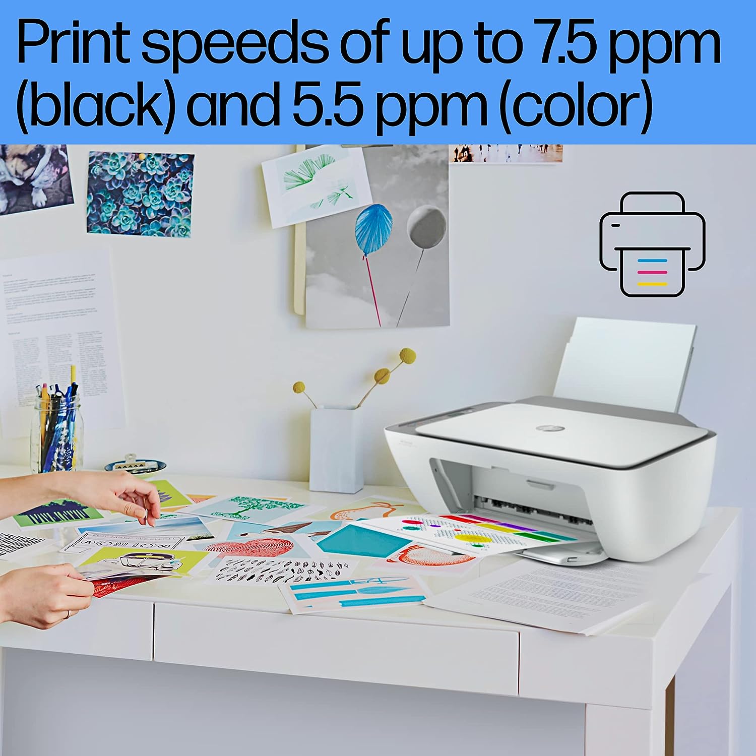 HP Deskjet Ink Advantage 2776 Wireless Color All-in-One Inkjet Printer (Icon LCD Display, 7FR27B, Black)_6