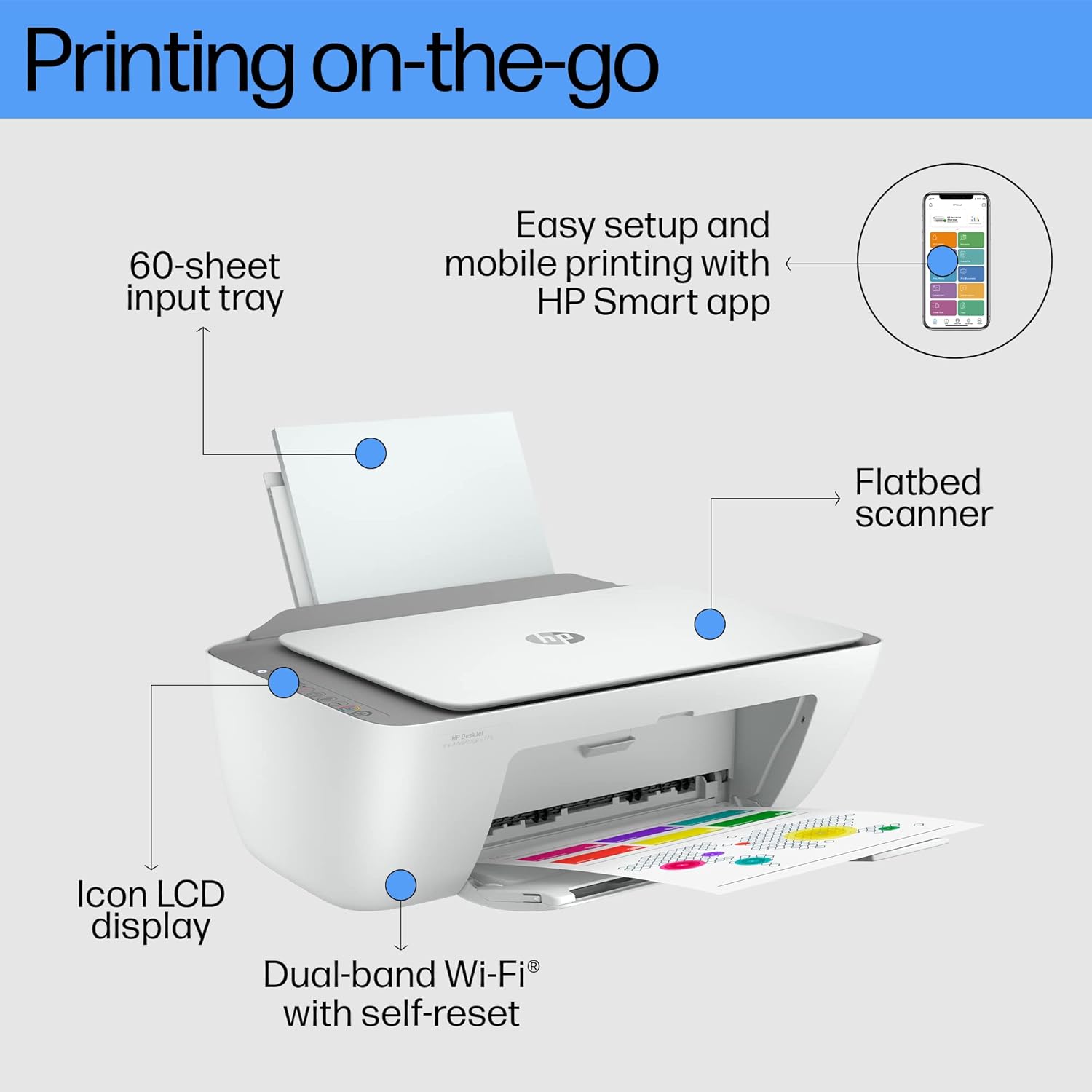 HP Deskjet Ink Advantage 2776 Wireless Color All-in-One Inkjet Printer (Icon LCD Display, 7FR27B, Black)_7