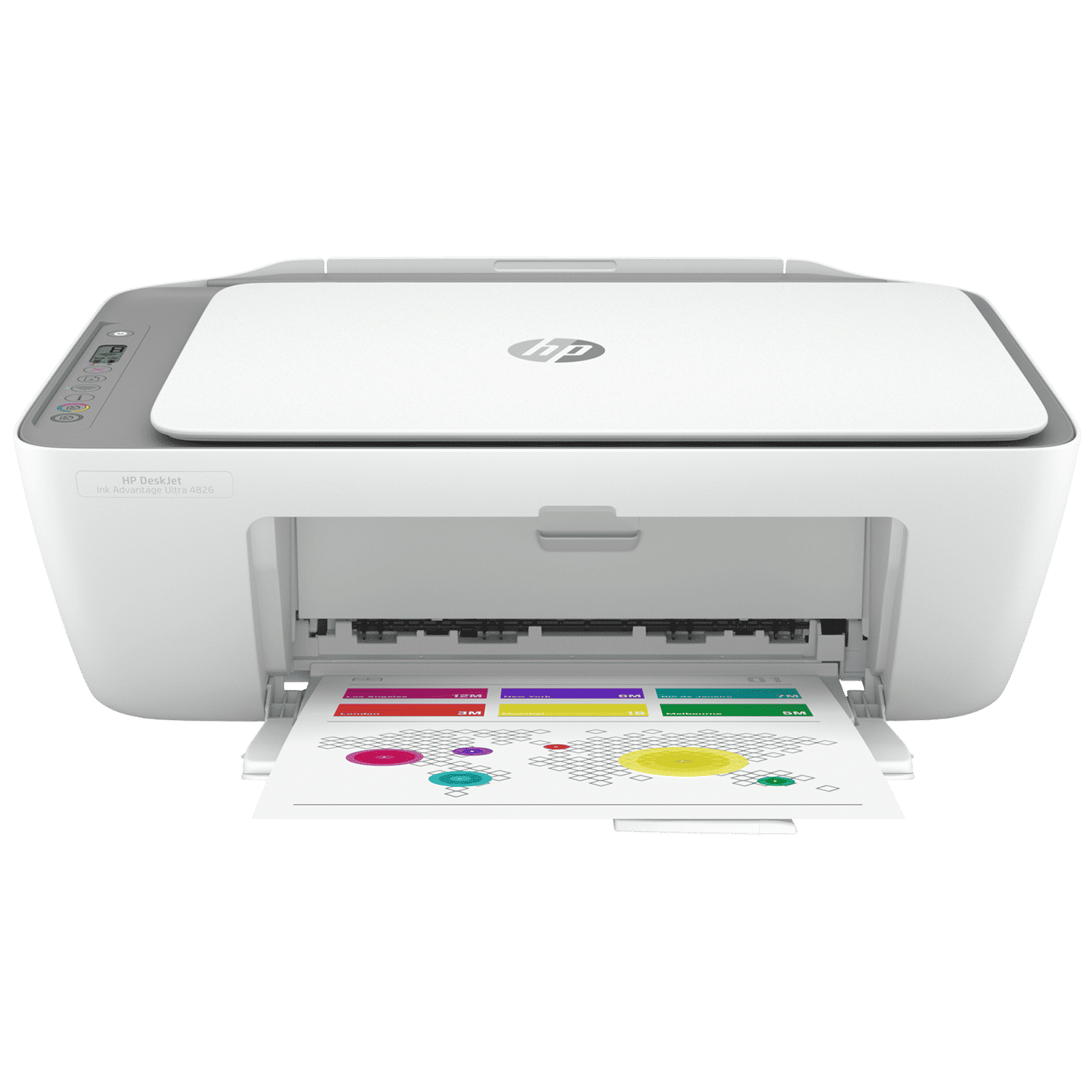 HP Deskjet Ink Advantage Ultra 4826 Wireless Color All-in-One Inkjet Printer (Icon LCD Display, 25R69A, White)_1