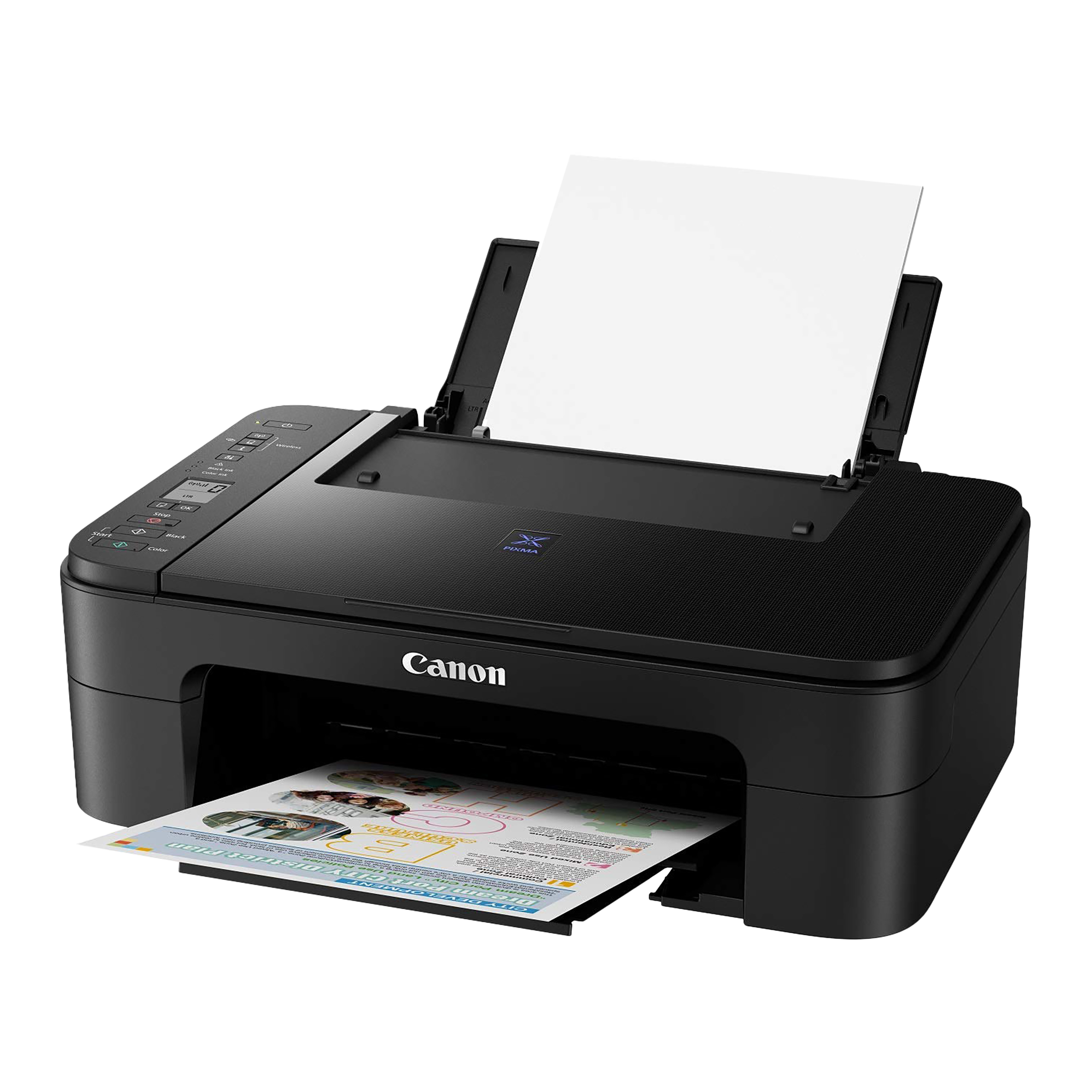 Canon Pixma E3370 Wireless Color All-in-One Inkjet Printer (Borderless Printing, 3784C018AB, Black) Canon Pixma E3370 Wireless Color All-in-One Inkjet Printer (Borderless Printing, 3784C018AB, Black)_4